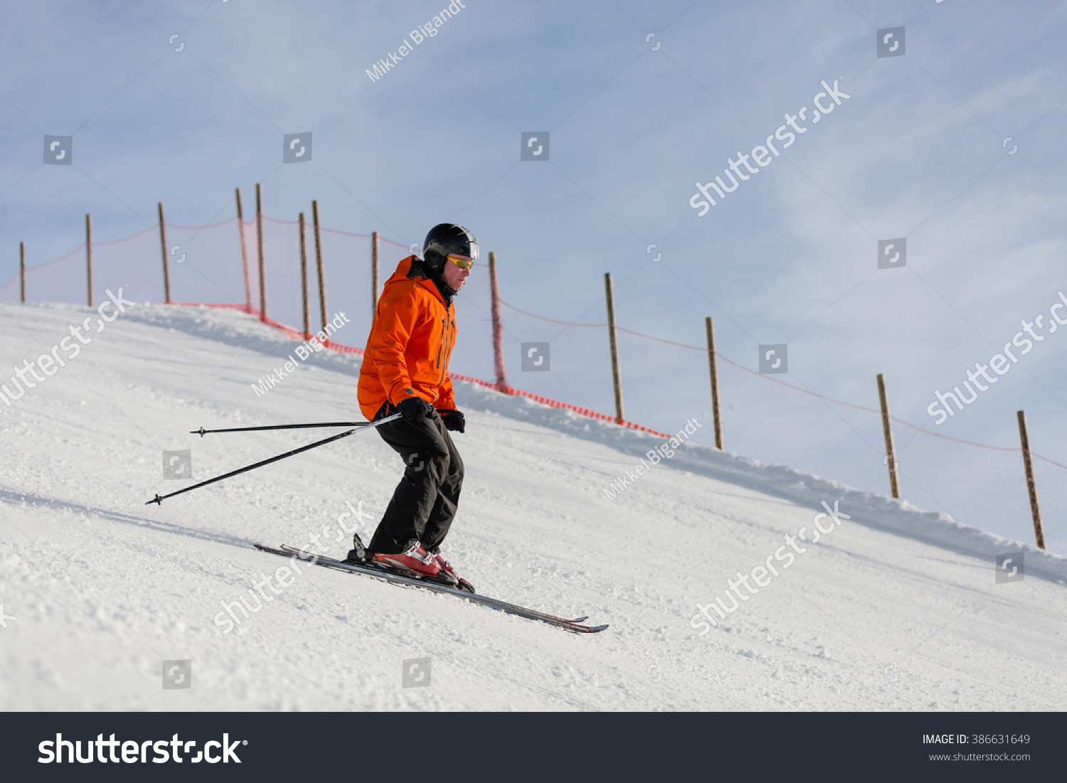 orange ski coat