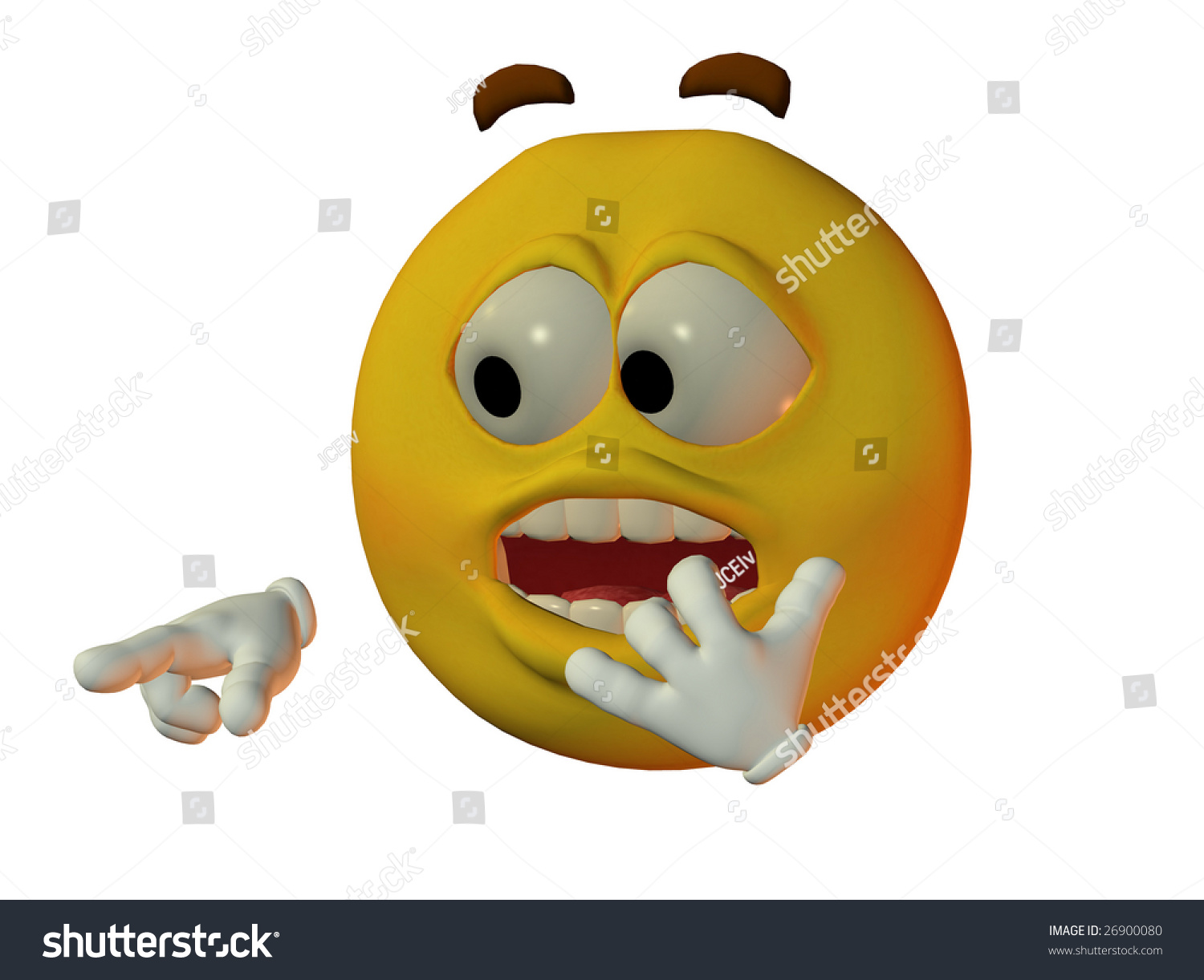 Male Smilie Shocked Pointing Stock Illustration 26900080 | Shutterstock