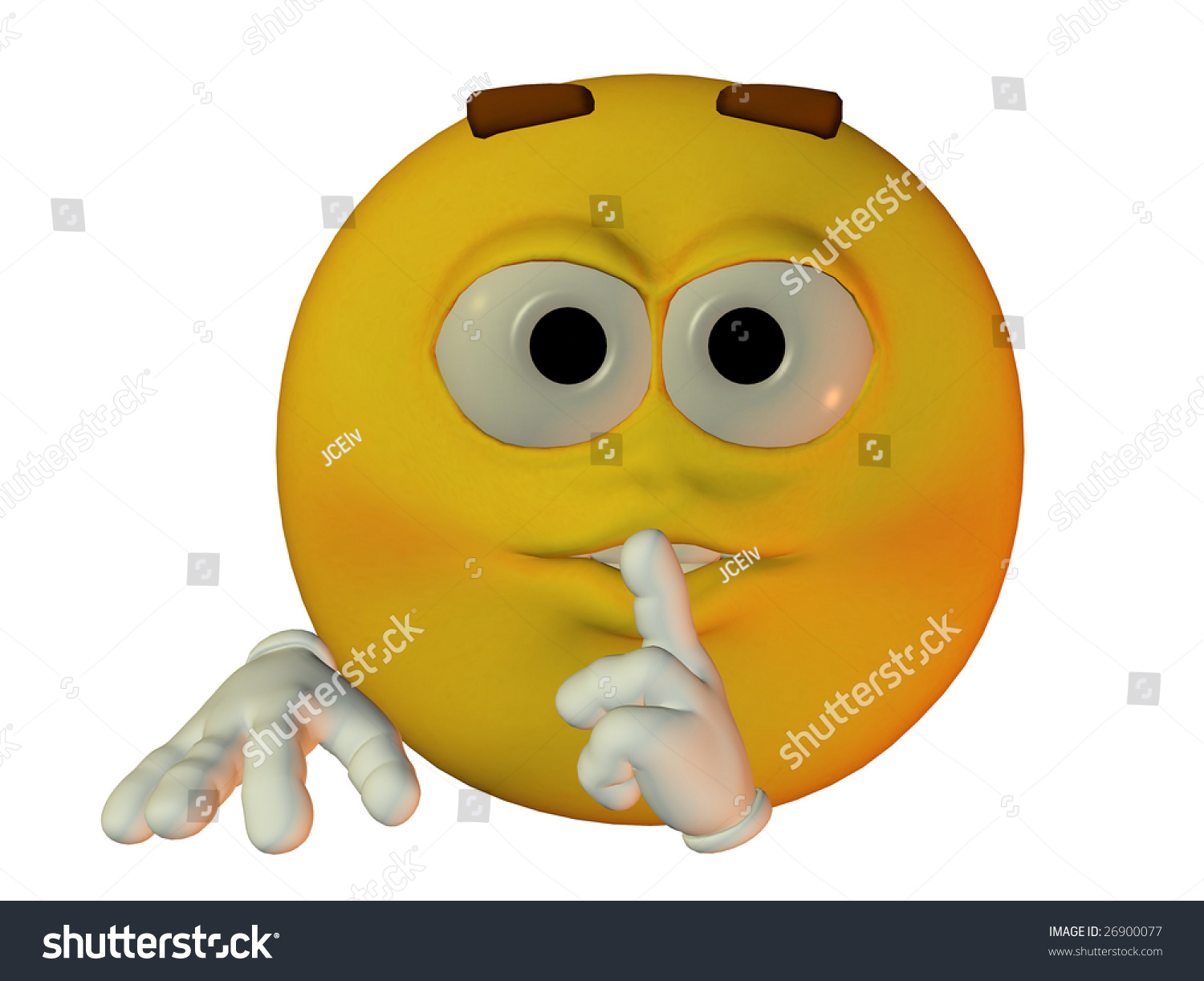 Male Smilie With Finger At Mouth Shh Stock Photo 26900077 : Shutterstock