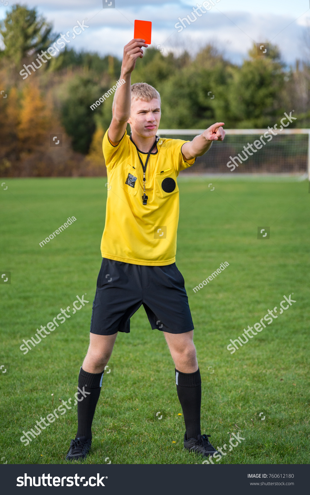 Male Soccer Referee Holding Red Card Stock Photo (Edit Now) 22 For Football Referee Game Card Template