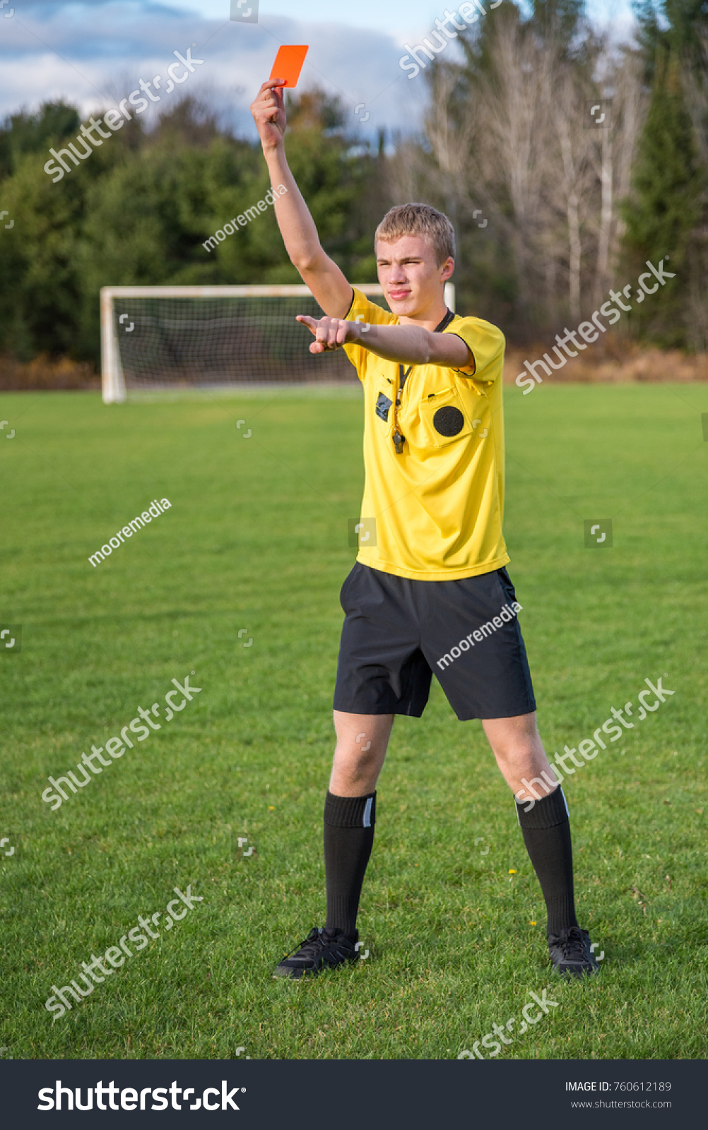 Male Soccer Referee Holding Red Card Stock Photo (Edit Now) 22 With Football Referee Game Card Template