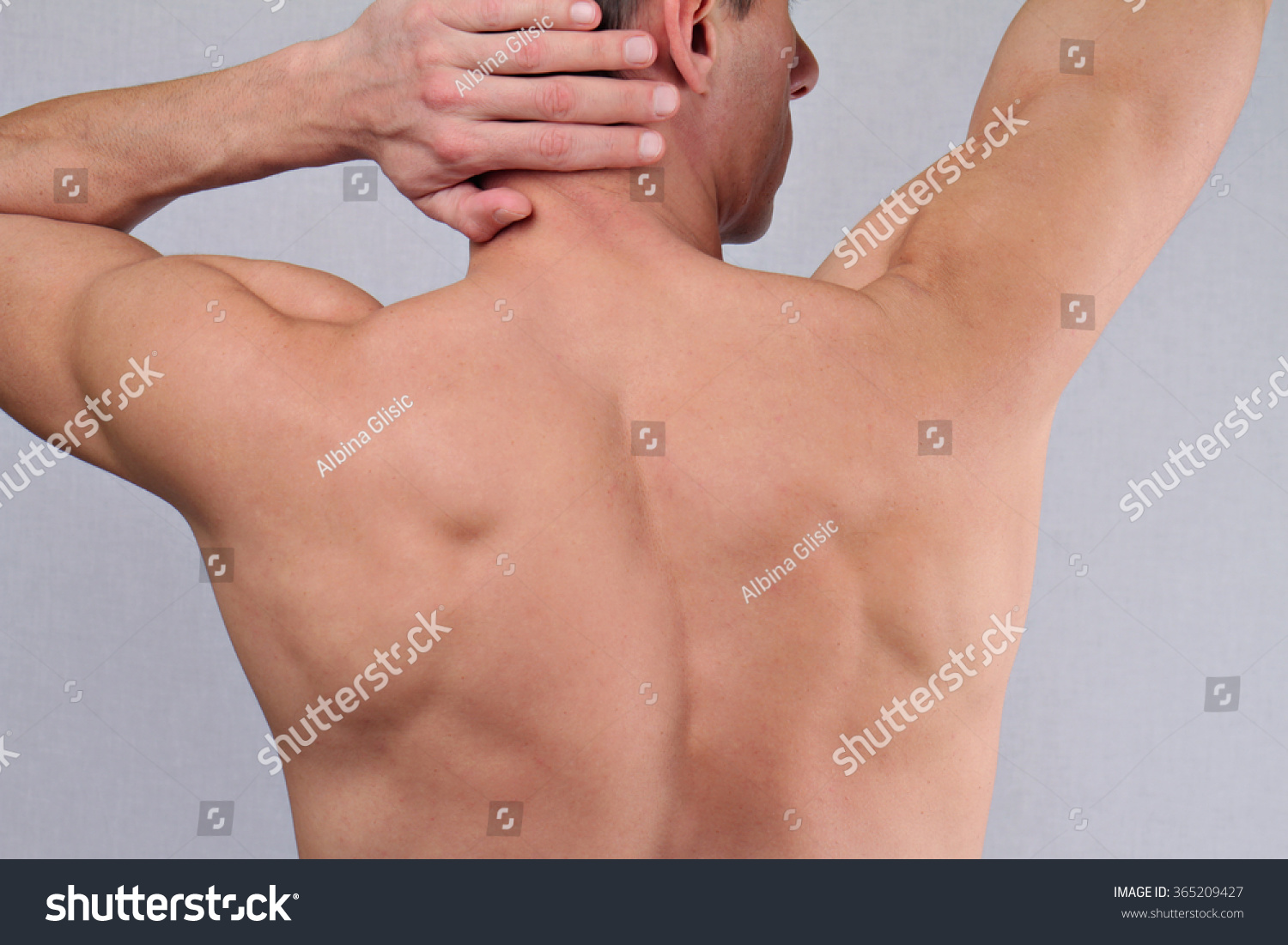 Male Waxing Muscular Male Torso Chest Stock Photo Edit Now 365209427