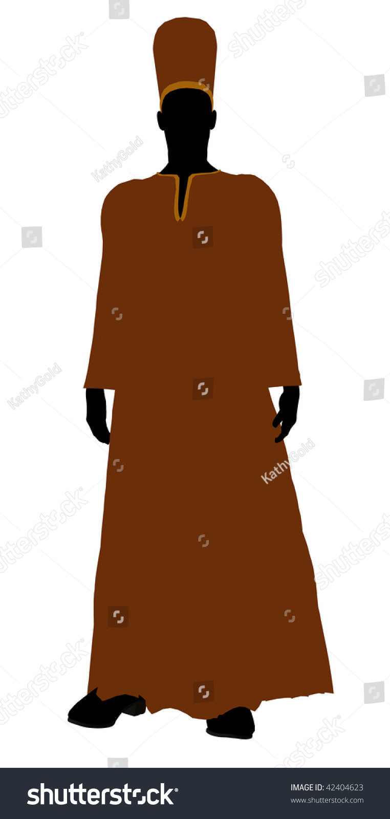 Male Wearing Robe Silhouette Illustration On Stock Illustration ...