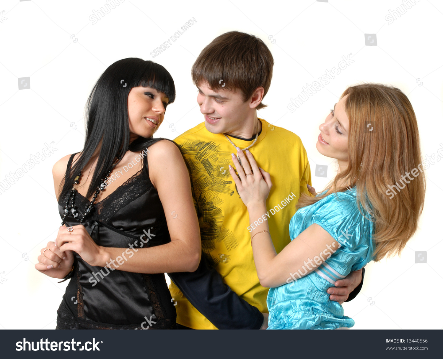 Two girls and a boy