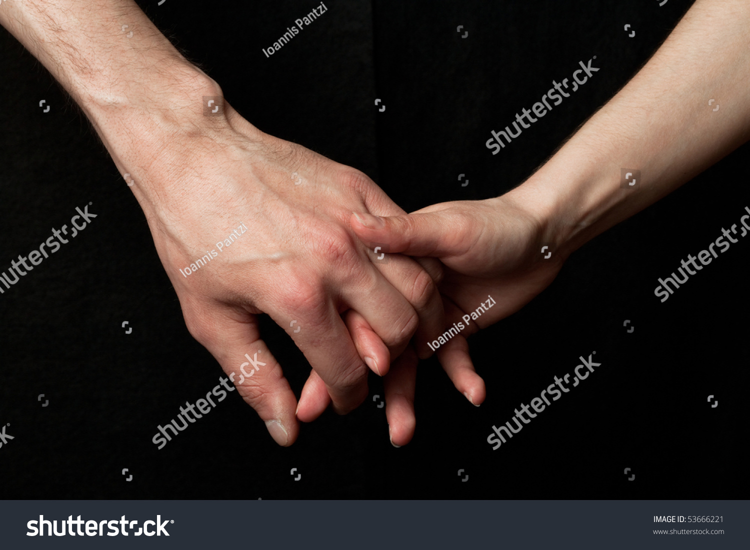 Man Woman Holding Hands On Black Stock Photo 53666221 - Shutterstock