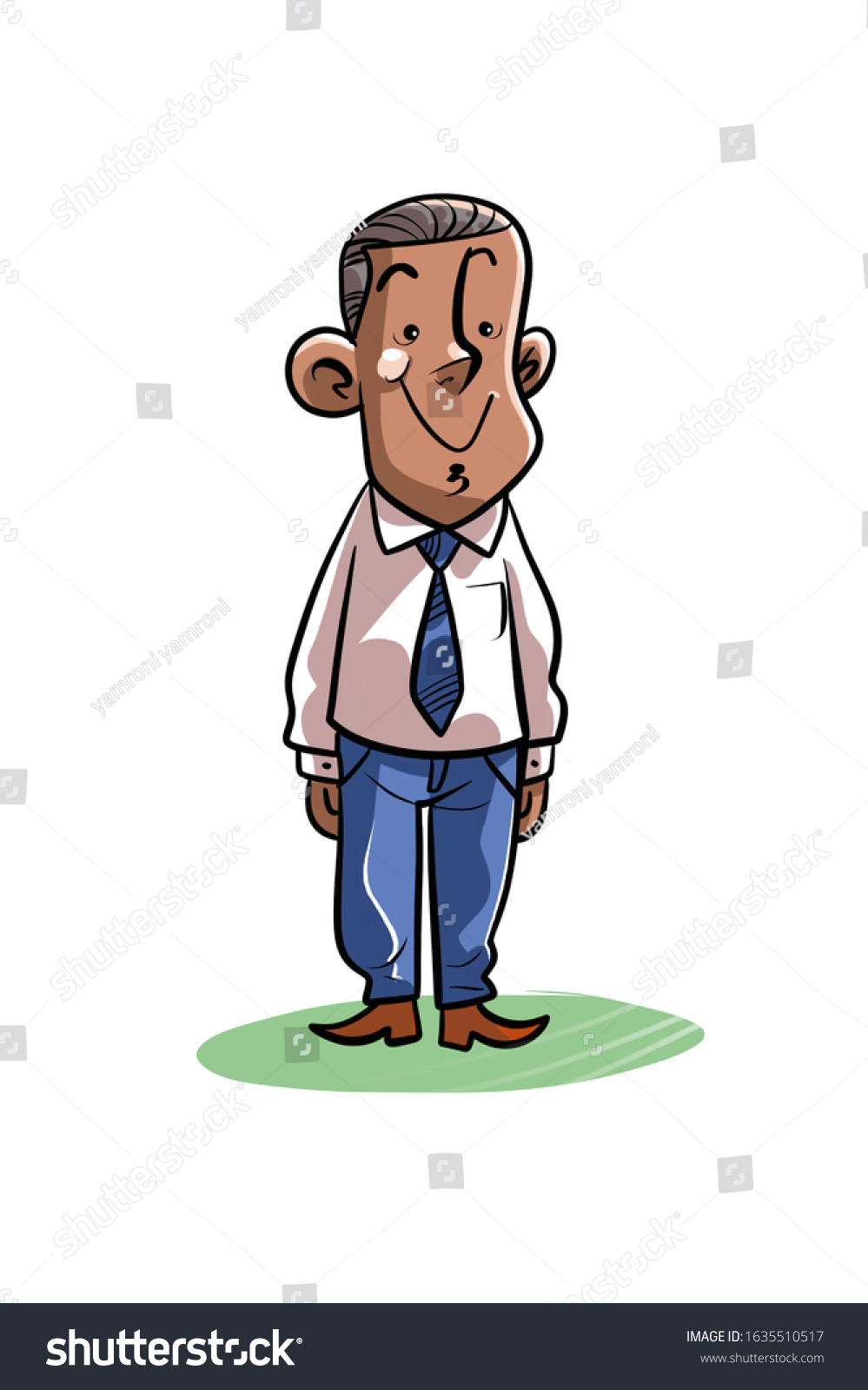 Man Work Standing Image Cartoon Icon Stock Illustration 1635510517 ...