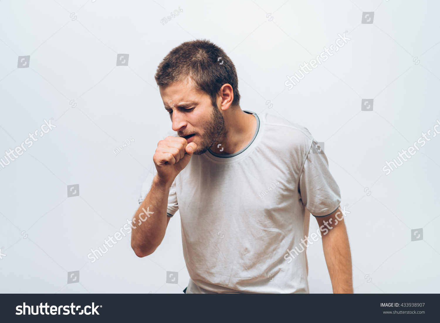 Man Coughing Stock Photo 433938907 - Shutterstock