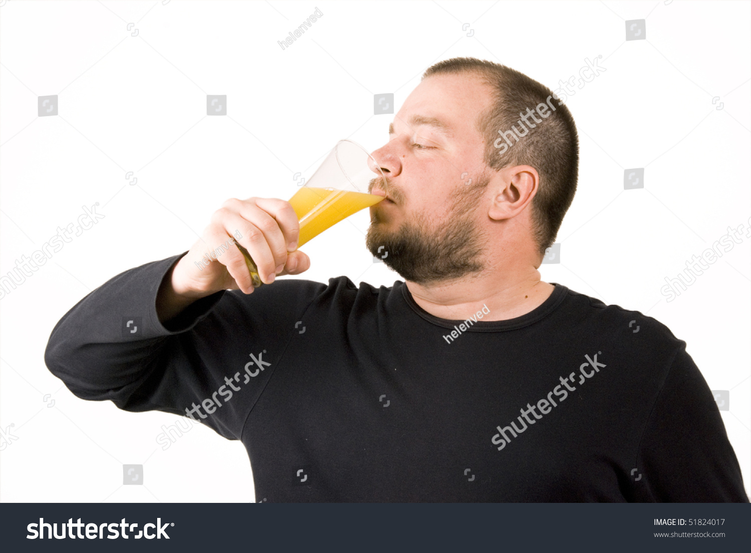 Black Tshirt Man Drinking Beer Standing Stock Photo Shutterstock