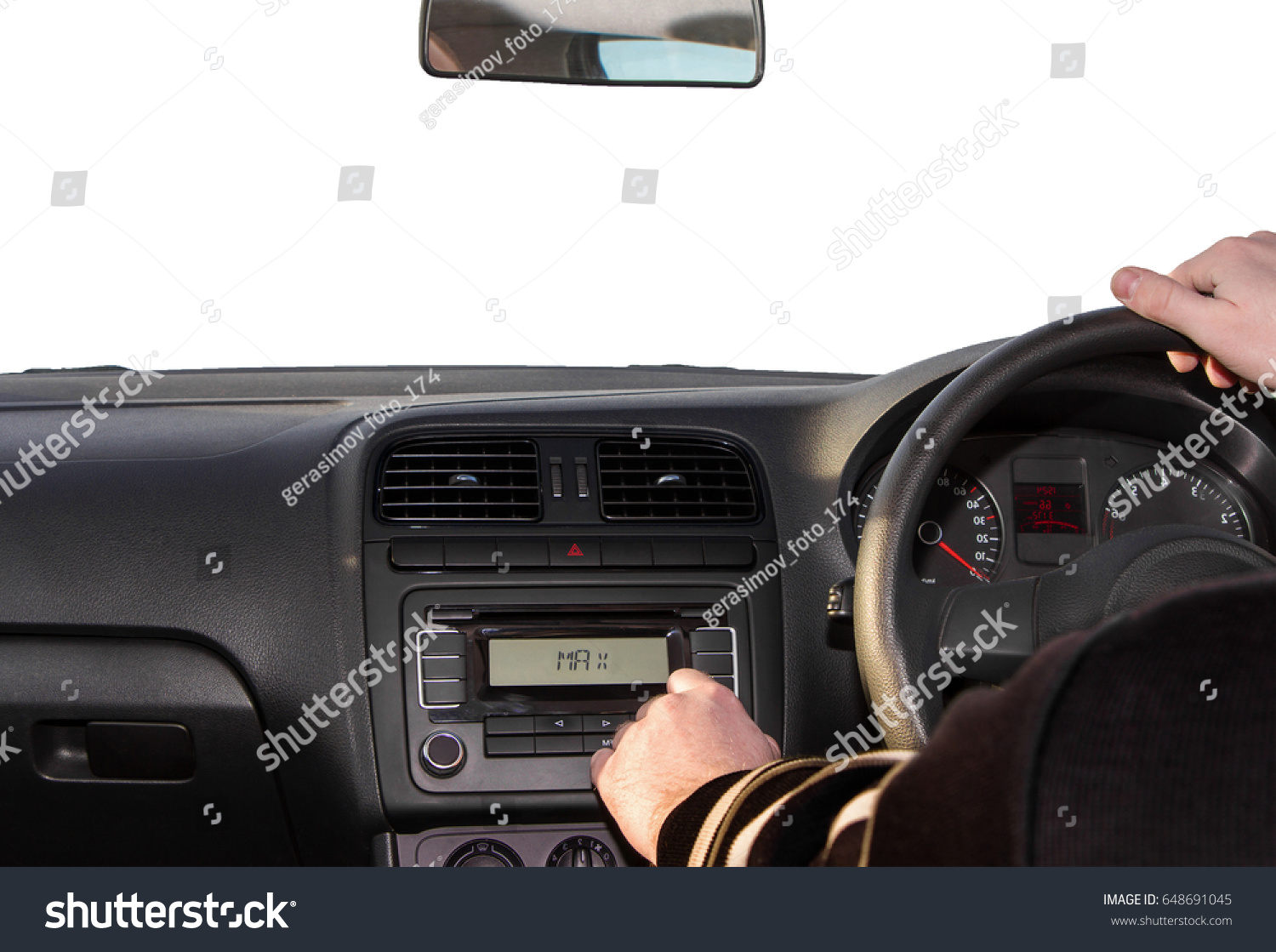 Man Driving Car Type Car Isolated Stock Photo Edit Now 648691045