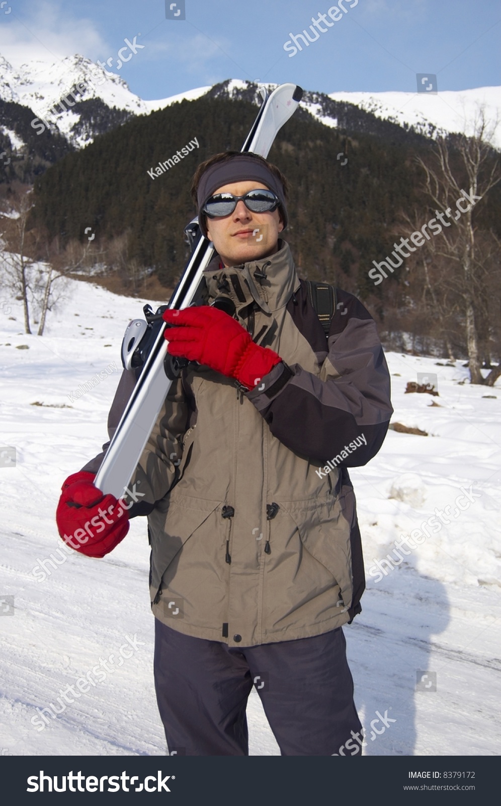 white ski clothes