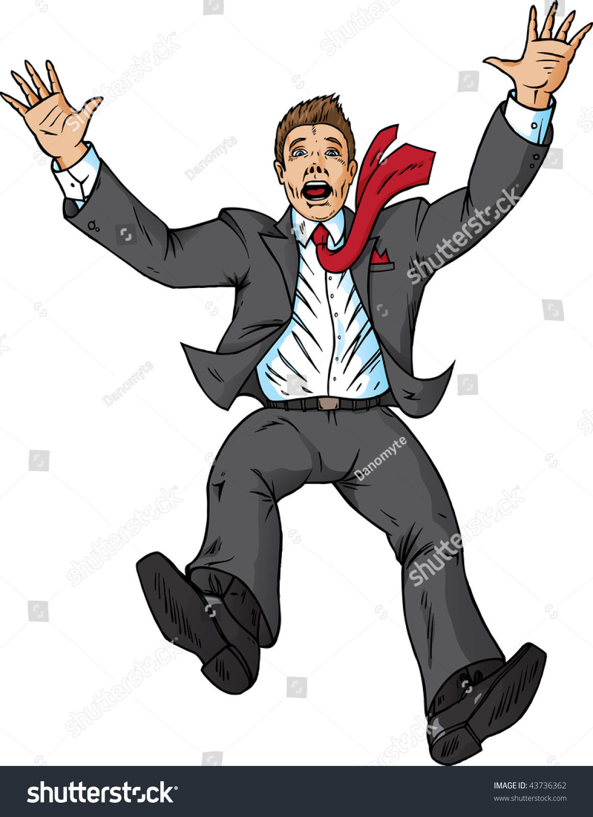 Man Suit Falling Panicking Stock Illustration 43736362 - Shutterstock