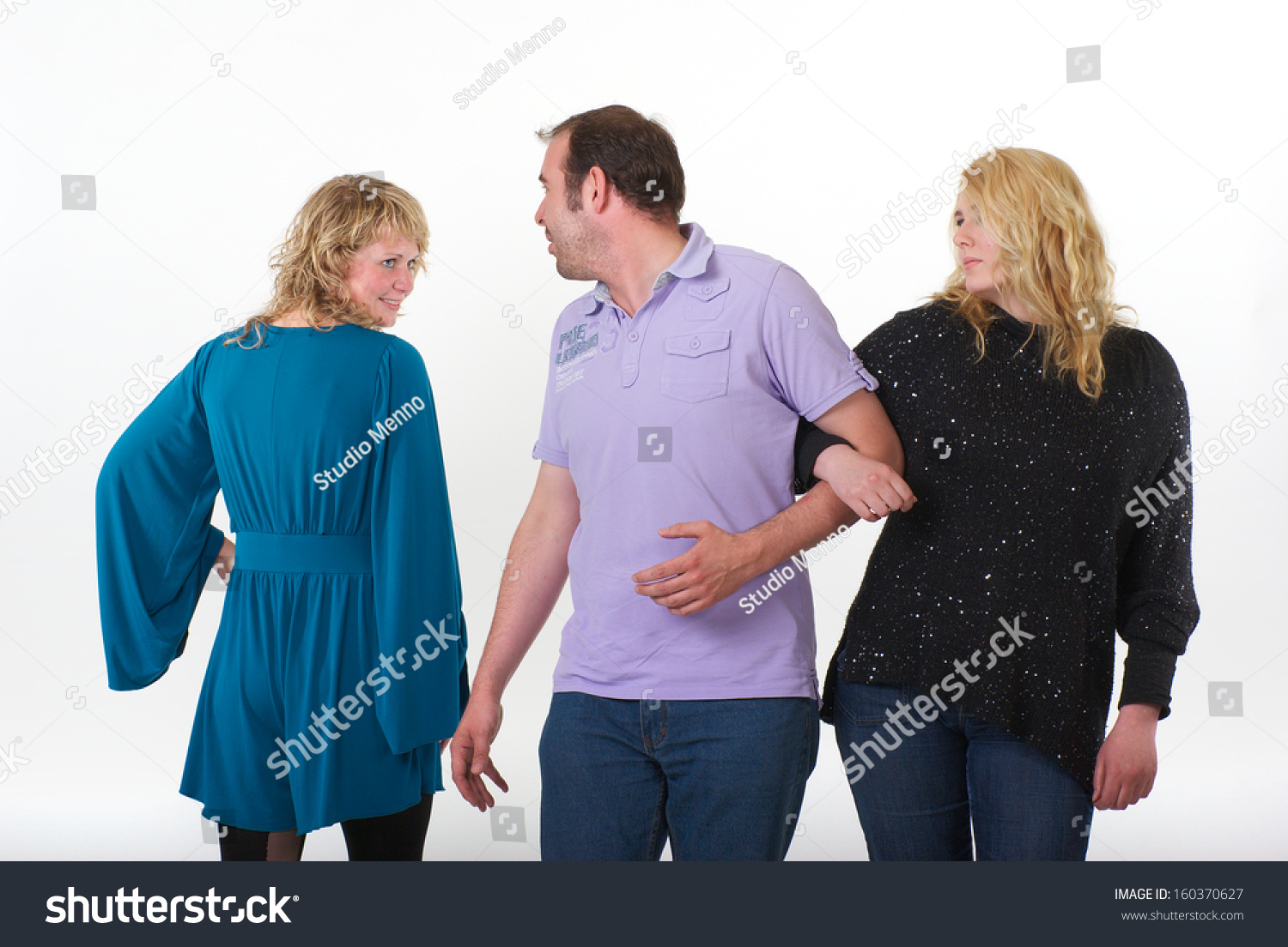 Man Walking His Wife Girlfriend Arm Stock Photo Edit Now