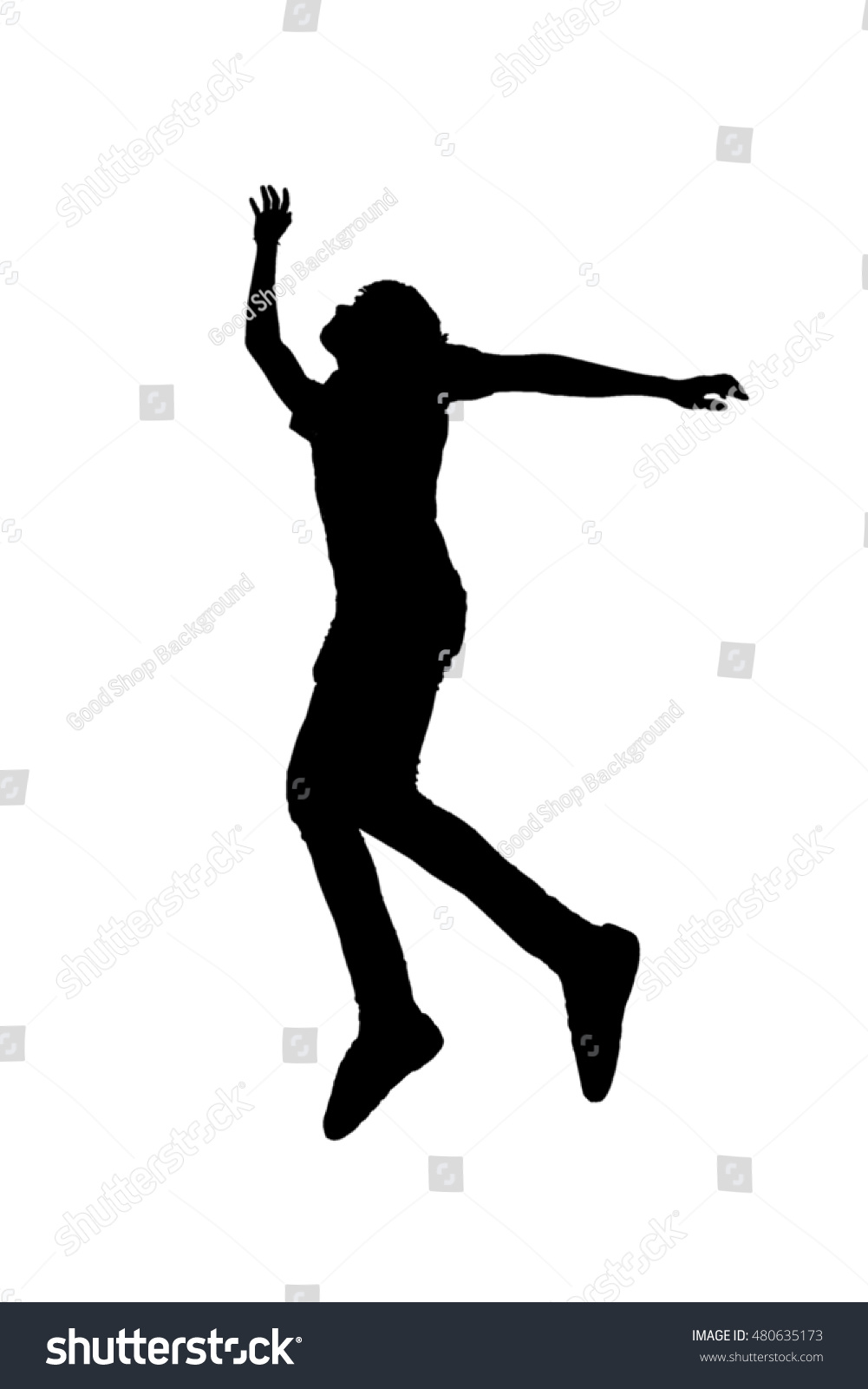 Man Jump White Background Stock Illustration 480635173 - Shutterstock