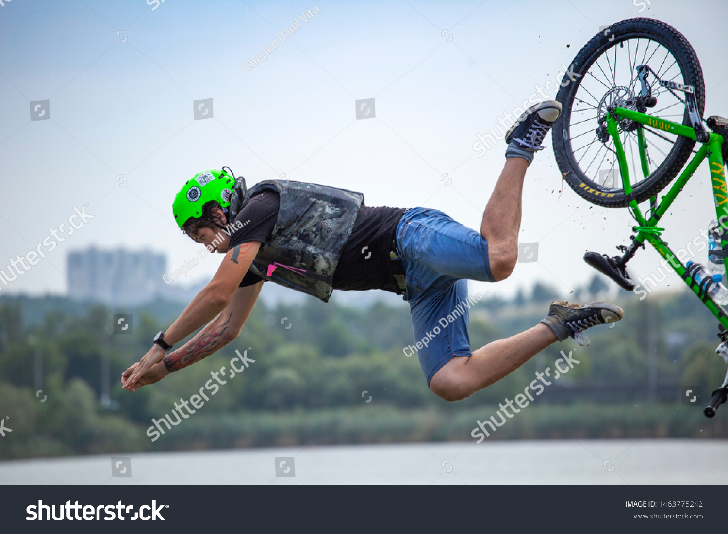 bicycle into water