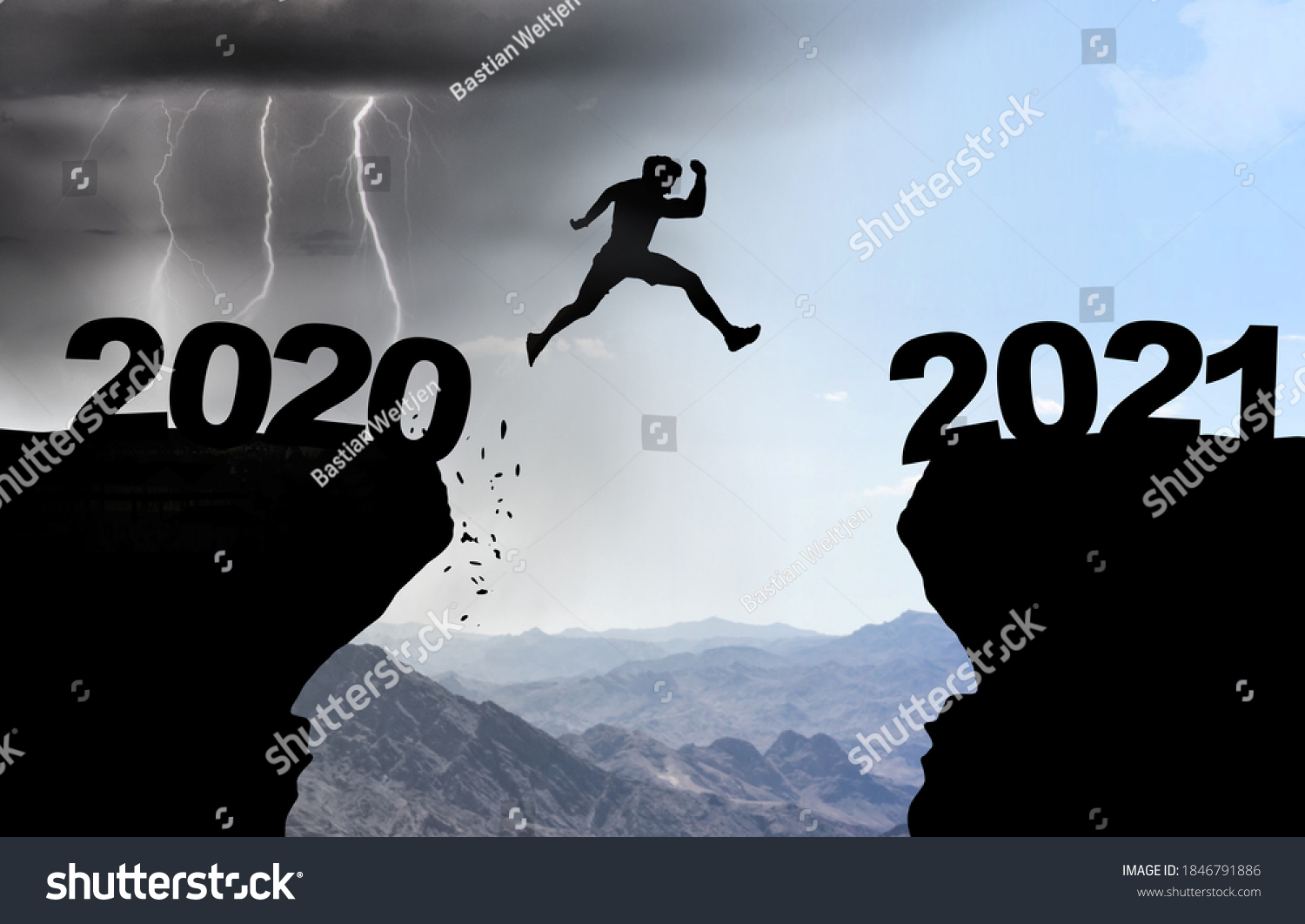 Jumping over abyss Images, Stock Photos & Vectors | Shutterstock