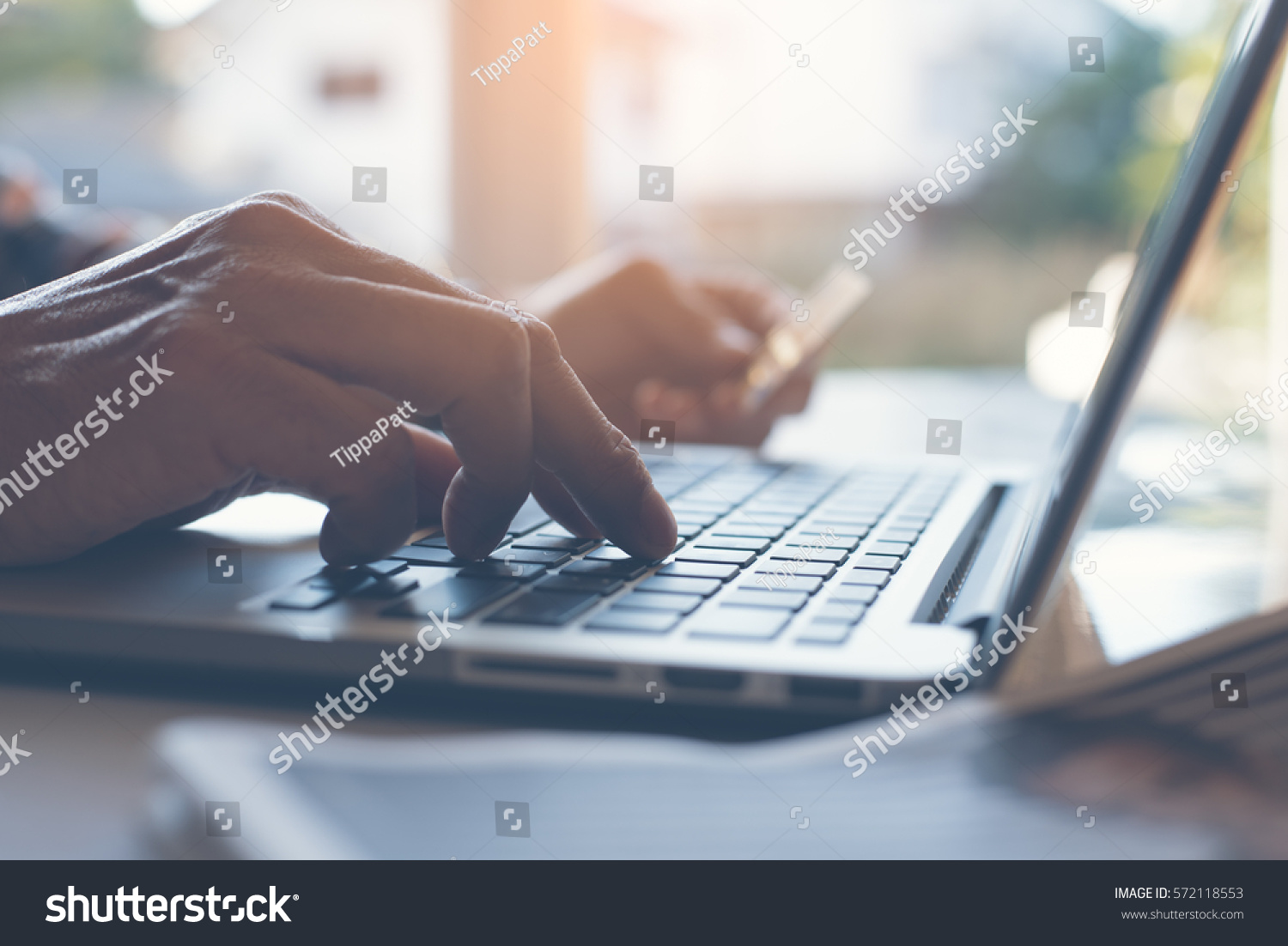 Man Make Online Shopping By Credit Stock Photo 572118553  Shutterstock