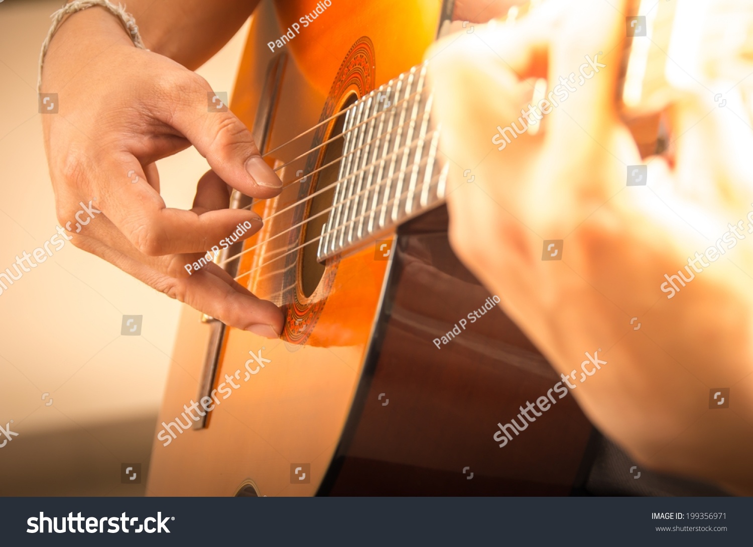 Man Playing Guitar Close Stock Photo Edit Now