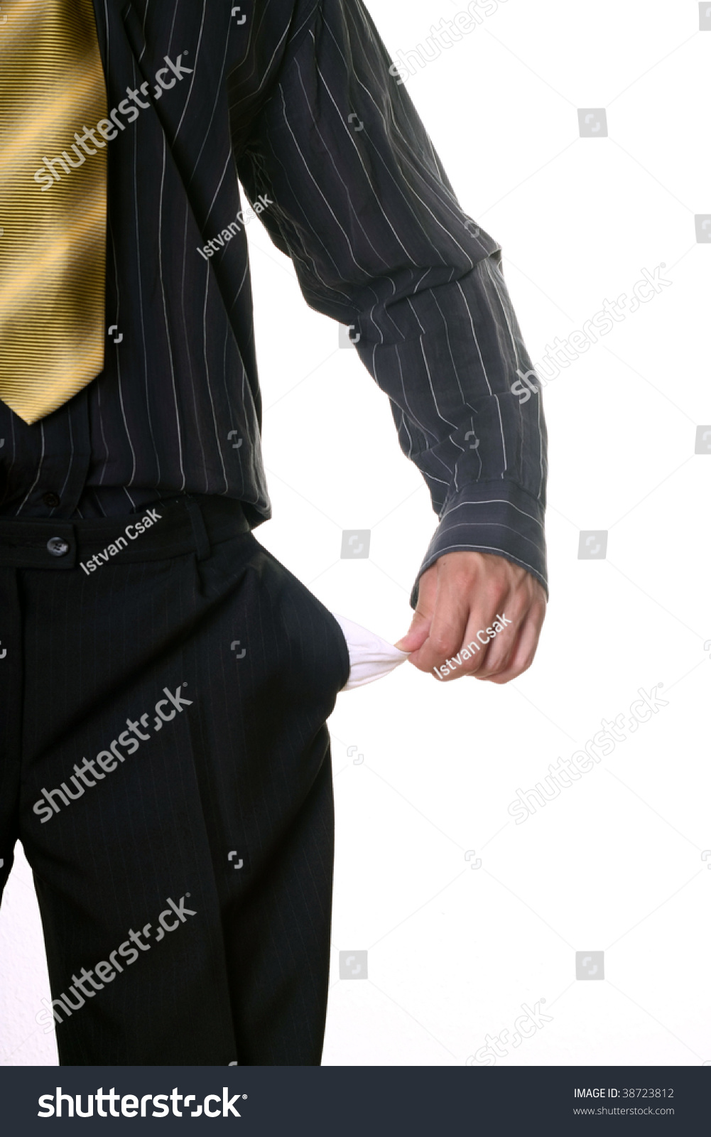 Man Pulling Out Empty Pockets Stock Photo (Edit Now) 38723812
