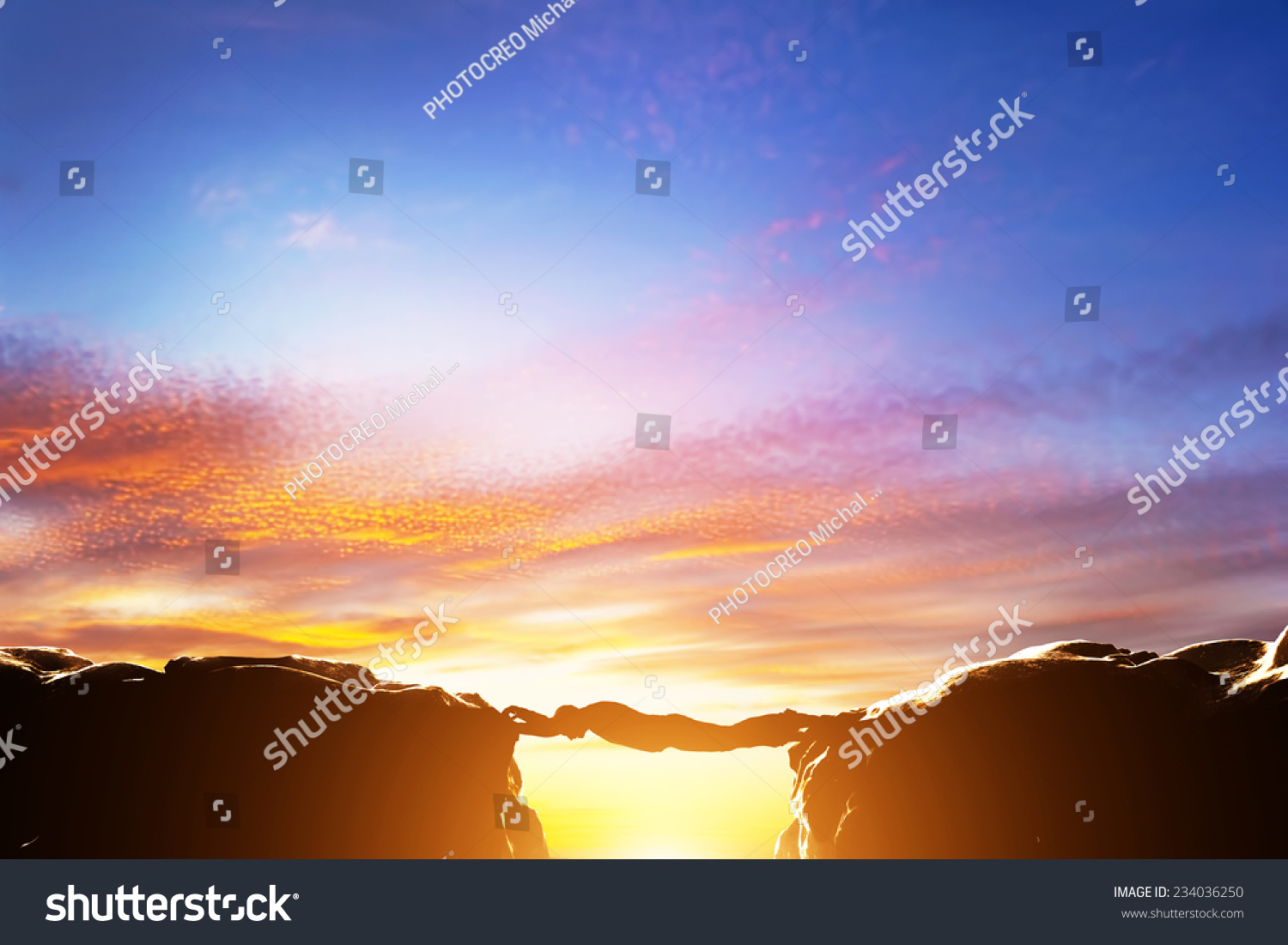  Gold Classic  Template Design Featuring Man Serving as a Bridge Over Precipice