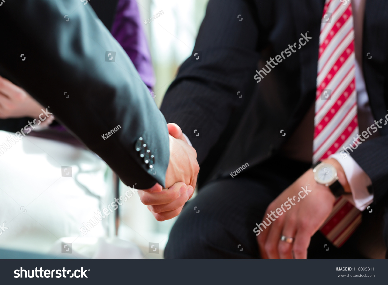 man shaking hands manager job interview stock photo 118095811