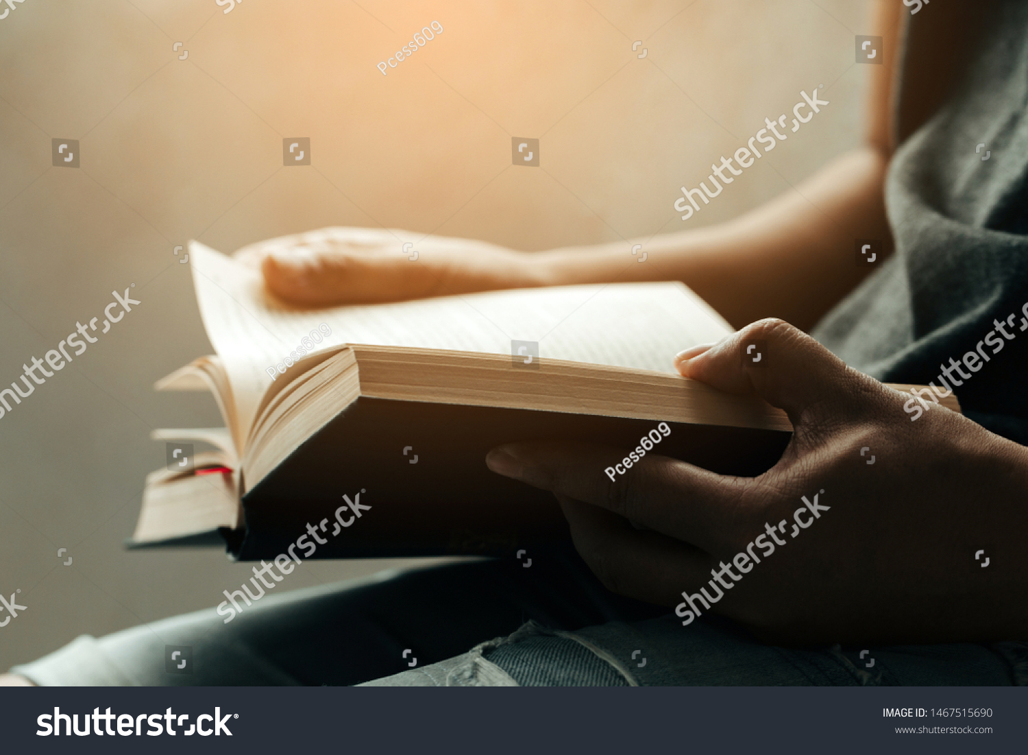 Man Sitting Reading Holy Bible Stock Photo 1467515690 | Shutterstock