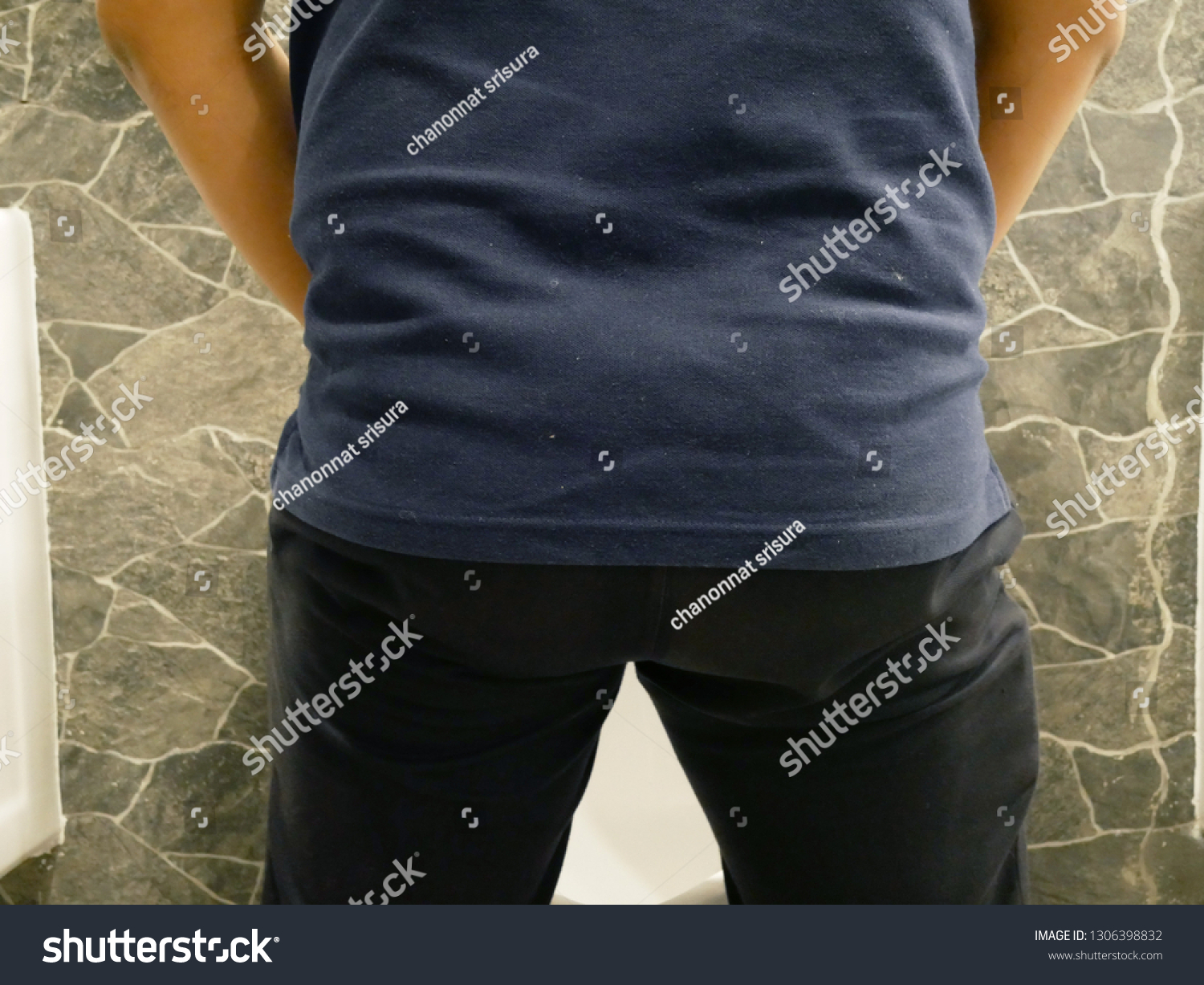 Man Standing Urinating Public Toilet Stock Photo 1306398832 | Shutterstock