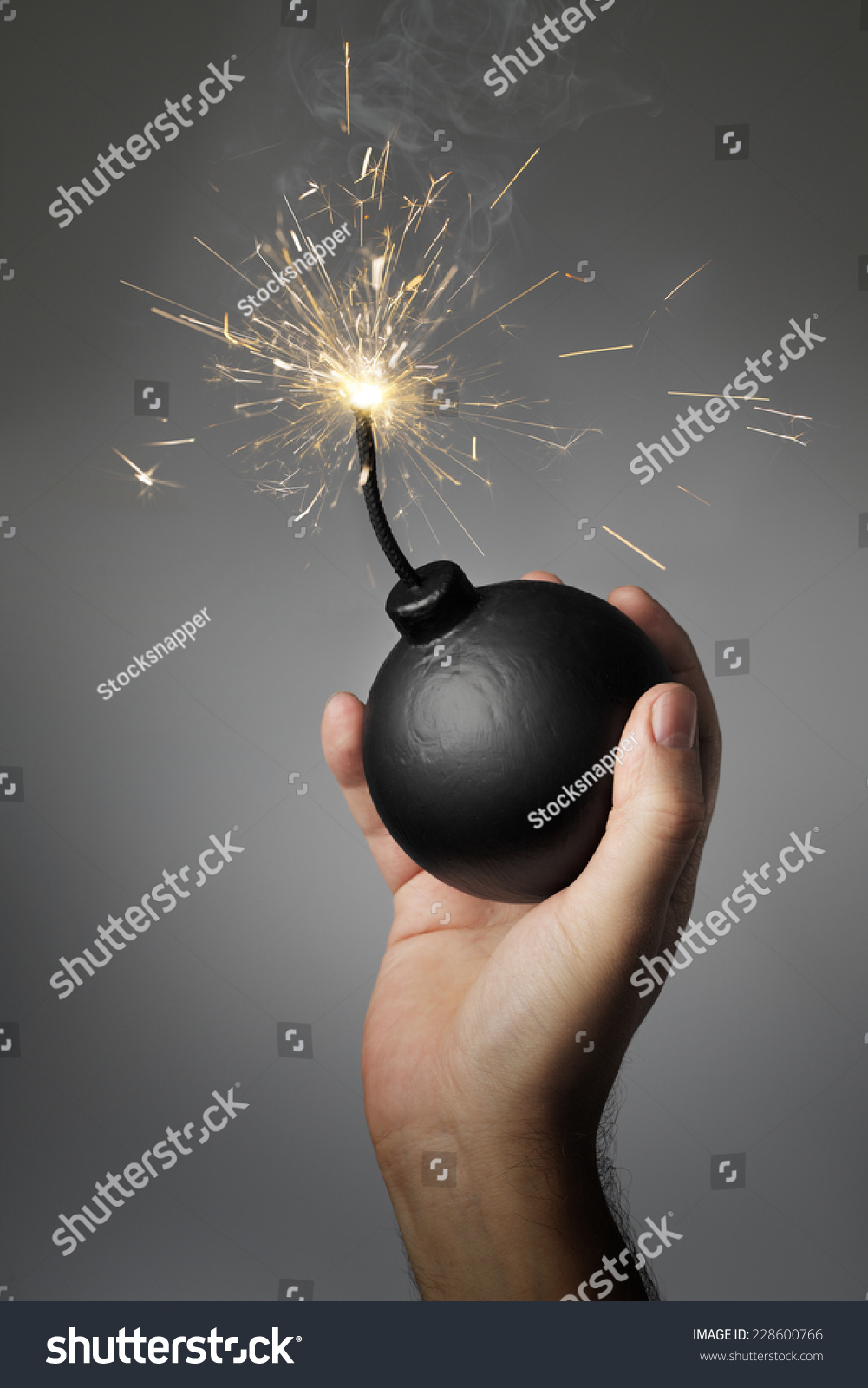 Man Throwing Oldstyle Fake Bomb Stock Photo 228600766 - Shutterstock