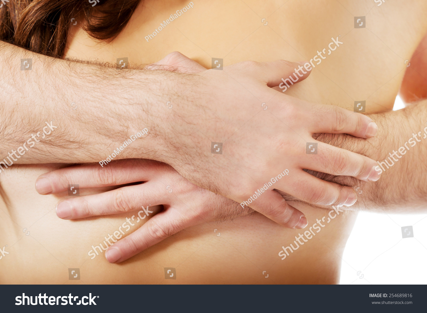 touching women s breast forcefully