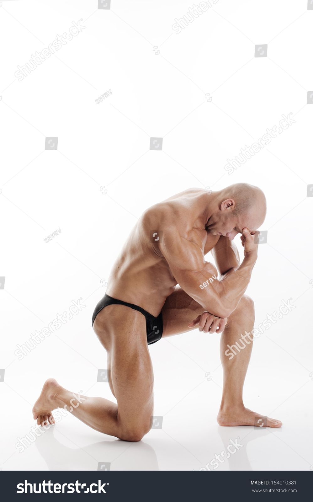 Man Very Well Muscular Bodybuilding Pose Stock Photo Edit Now