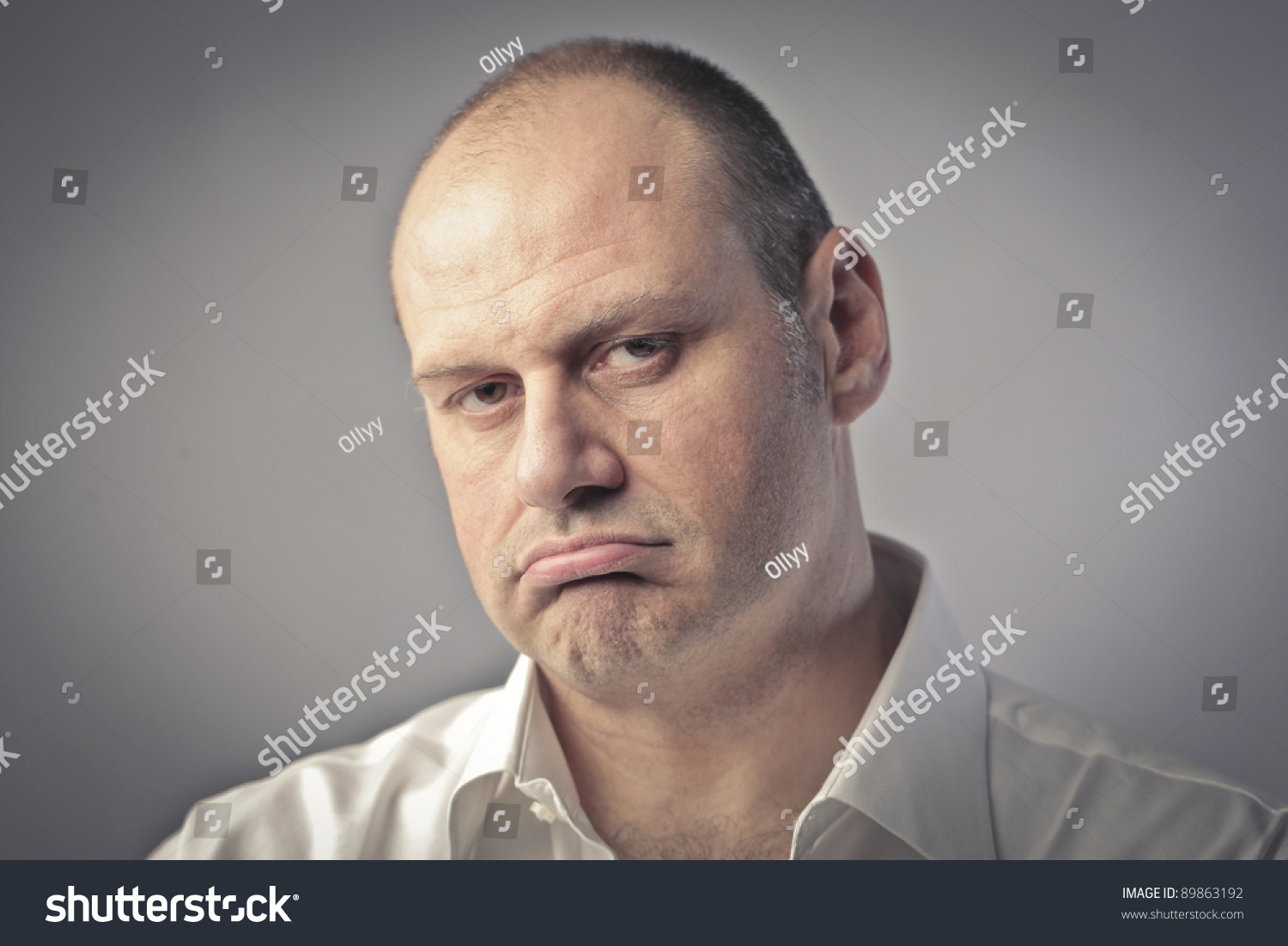 Man With Annoyed Expression Stock Photo 89863192 : Shutterstock