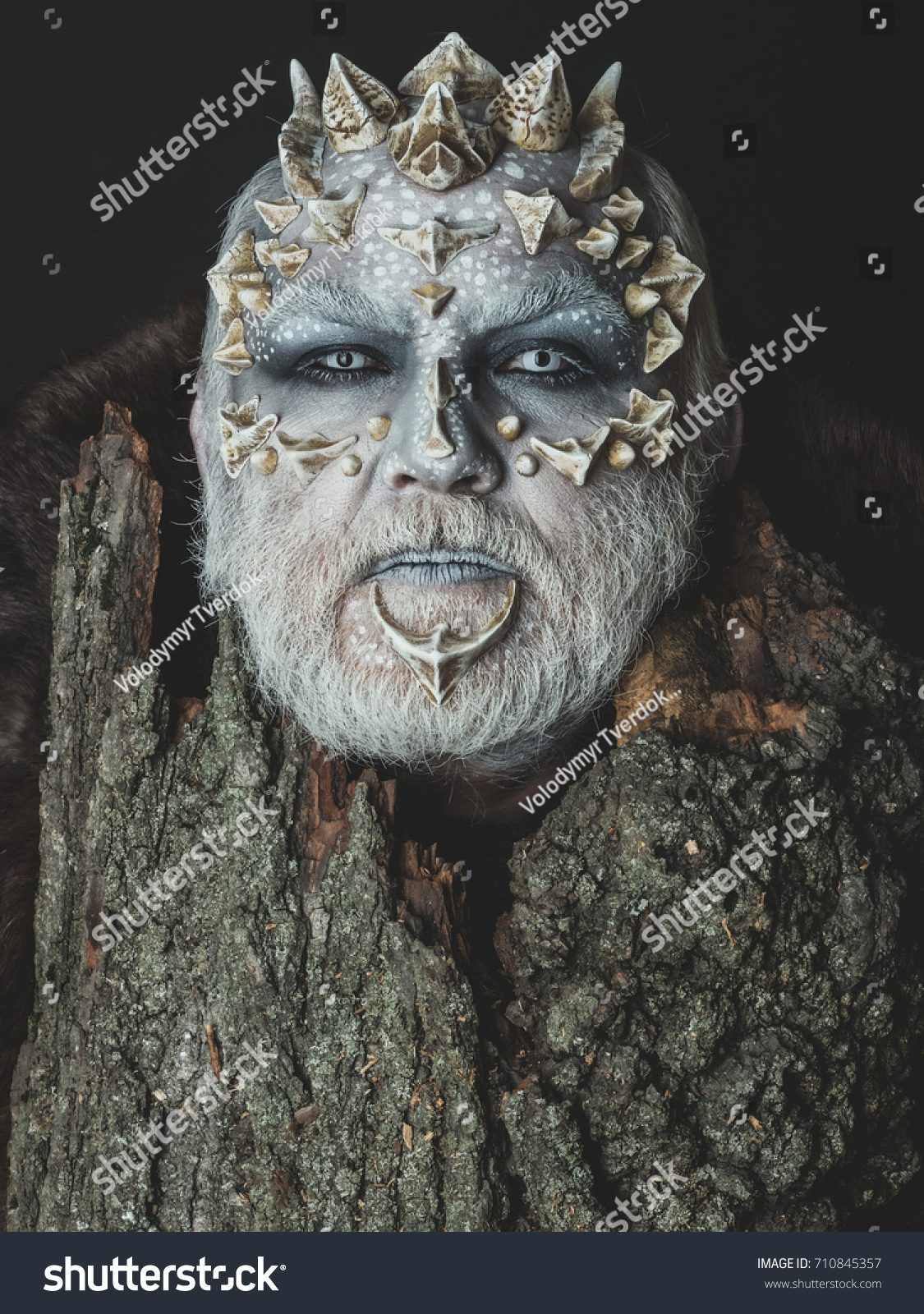 man dragon skin bearded face goblin people stock image 710845357 https www shutterstock com image photo man dragon skin bearded face goblin 710845357