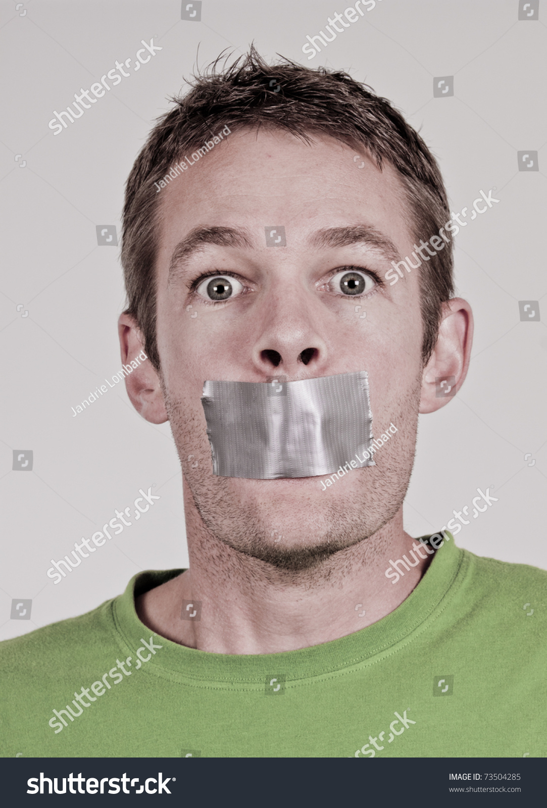 Man Tape Over His Mouth Stock Photo 73504285 - Shutterstock