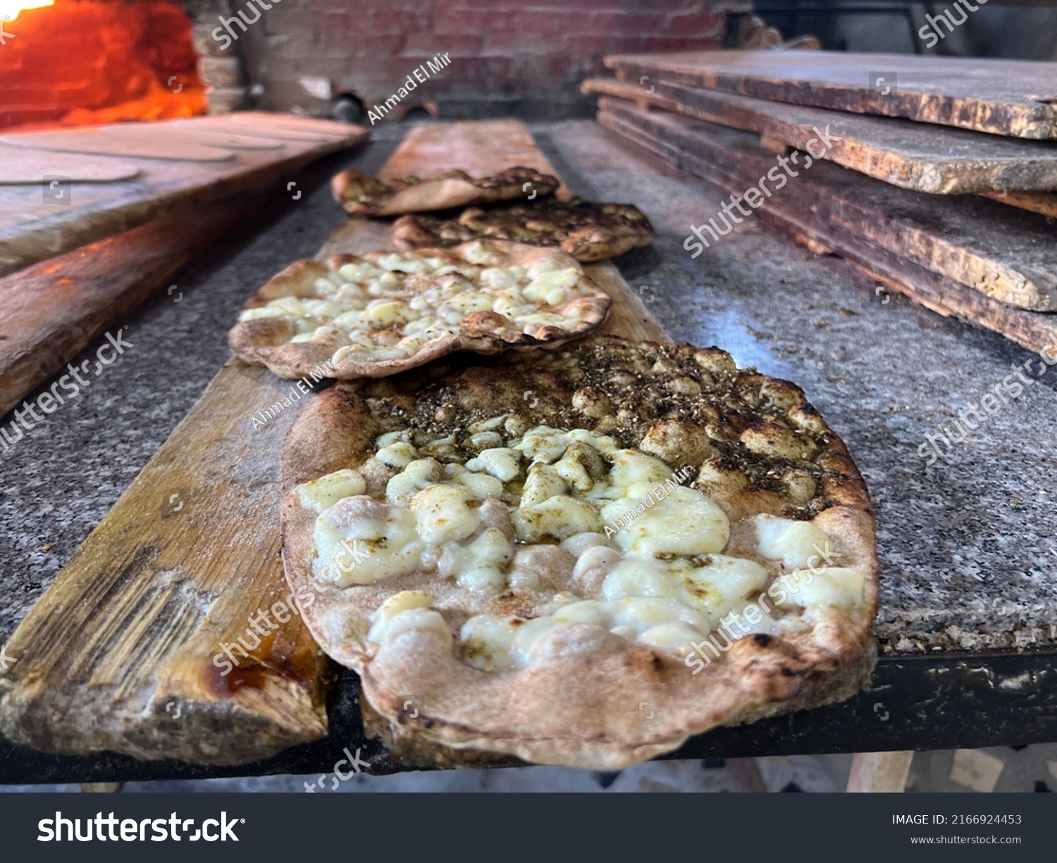 Manakish Manoucheh Manoushe Traditional Lebanese Breakfast Stock Photo ...