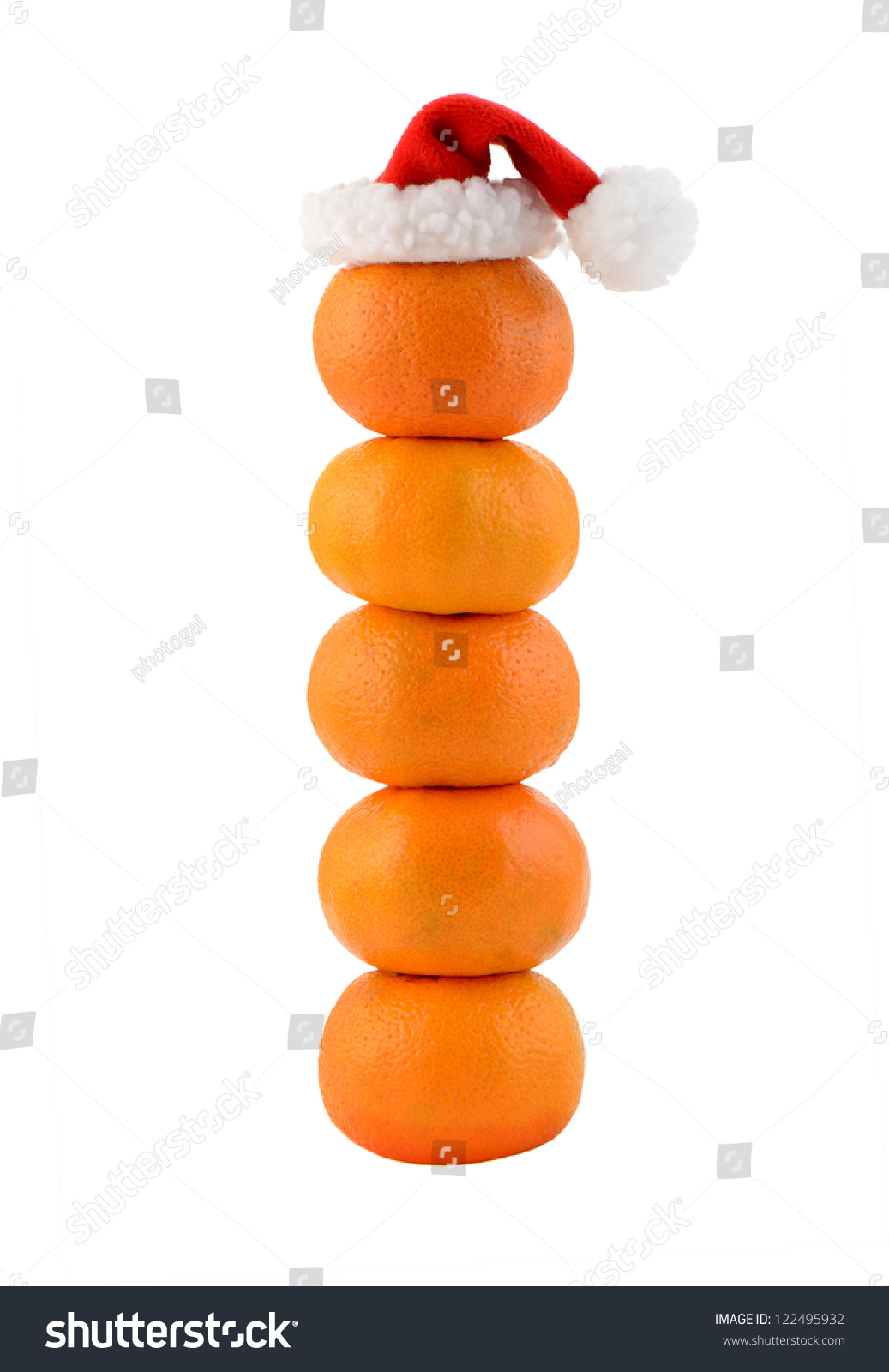 orange and white santa hat