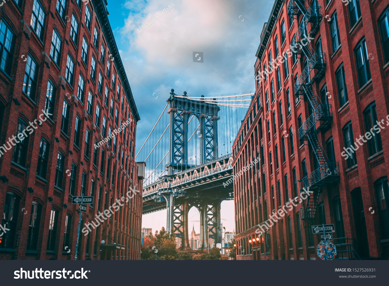 Manhattan Bridge View Washington Street Dumbo Stock Photo Edit Now