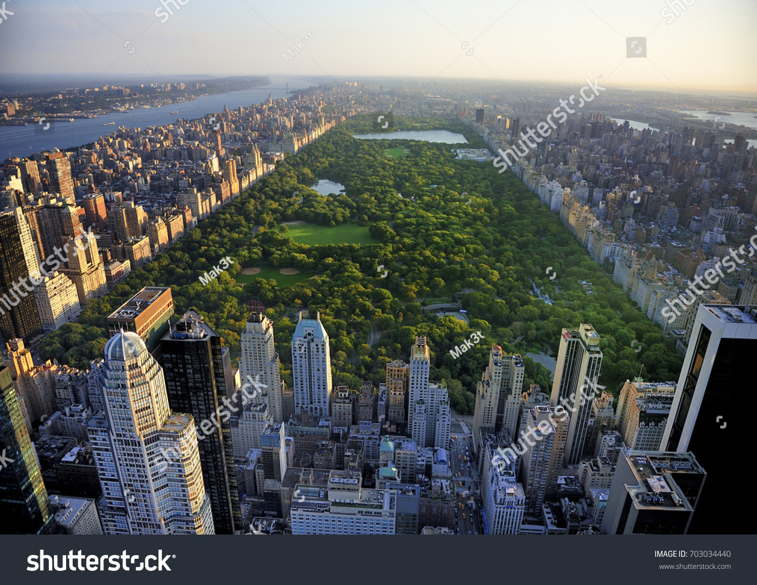 Manhattan Central Park View High Position Stock Photo Edit Now