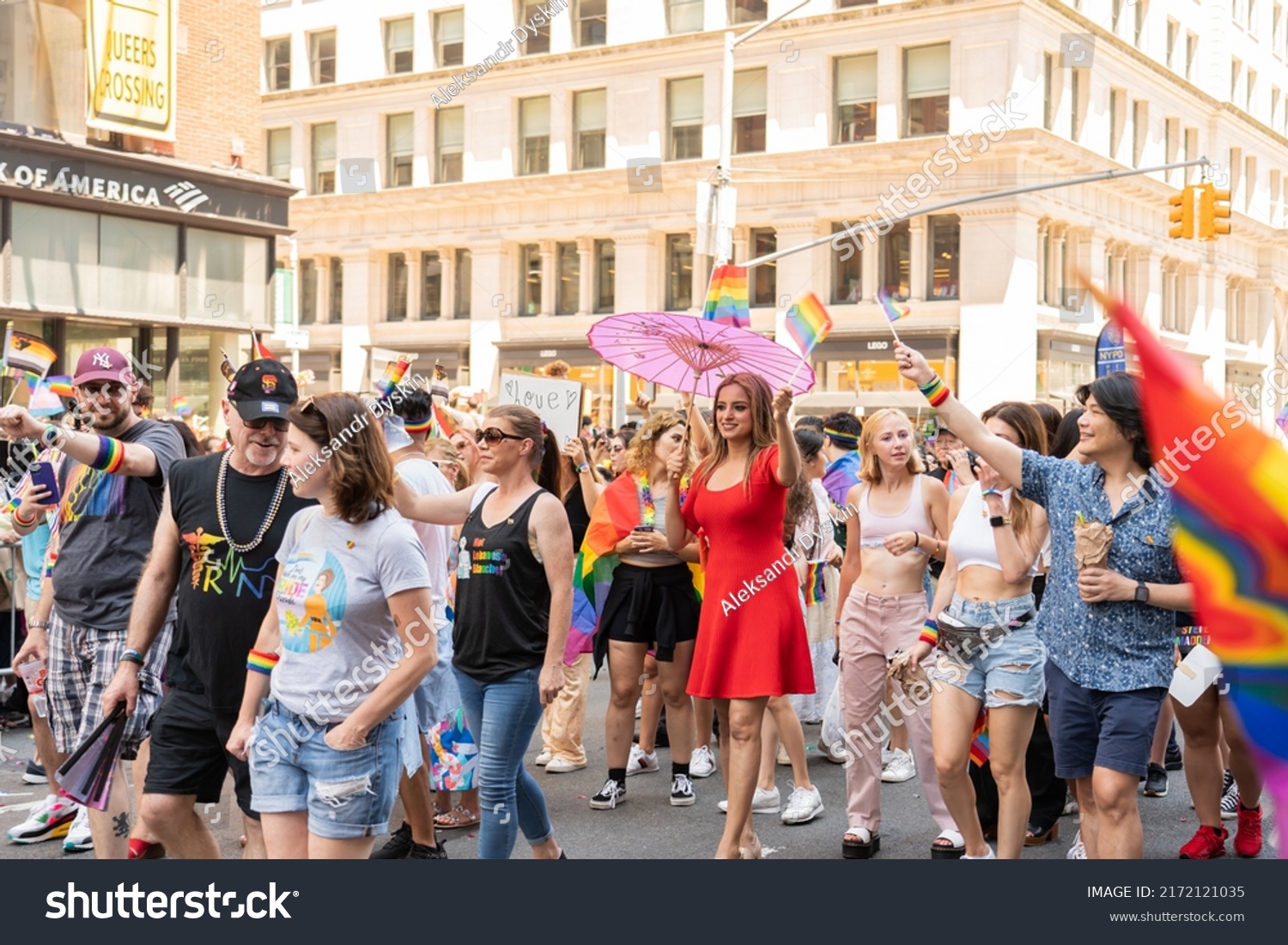 Manhattan New York Usa June 26 Stock Photo 2172121035 Shutterstock   Stock Photo Manhattan New York Usa June New York City Lgbtq Gays And Lesbians Pride Parade On Th 2172121035 