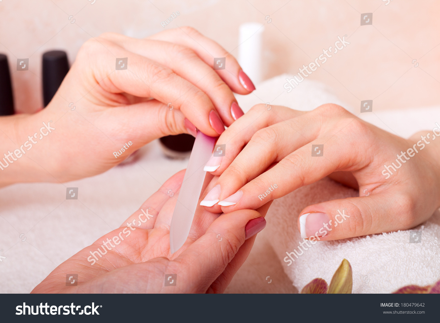 Manicure And Pedicure. Body Care, Spa Treatments Stock Photo 180479642 ...