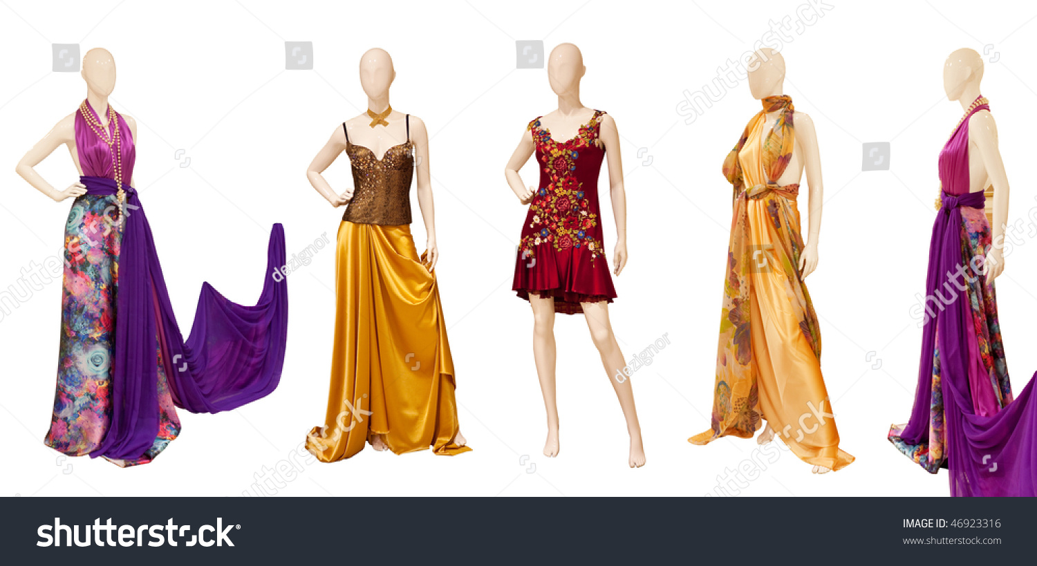 Mannequins Dressed In Various Types Of Cloth Stock Photo 46923316 ...
