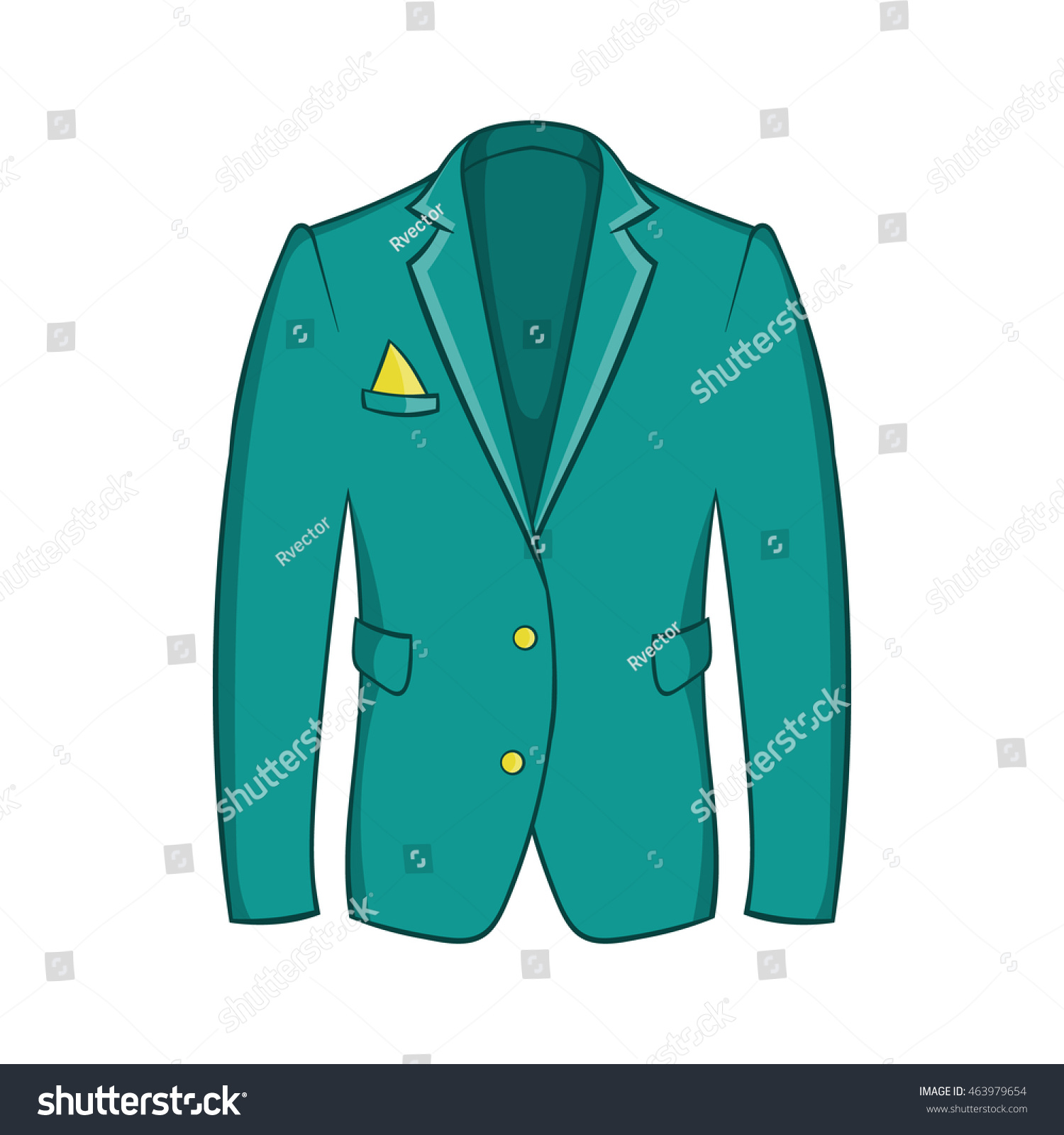 Mans Green Jacket Icon Cartoon Style Stock Illustration 463979654