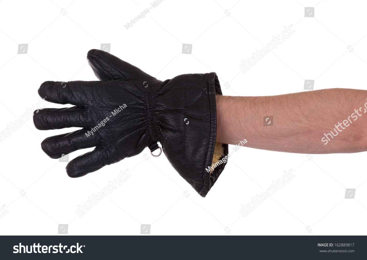 Mans Hand Very Old Black Leather Stock Photo 162889817 | Shutterstock