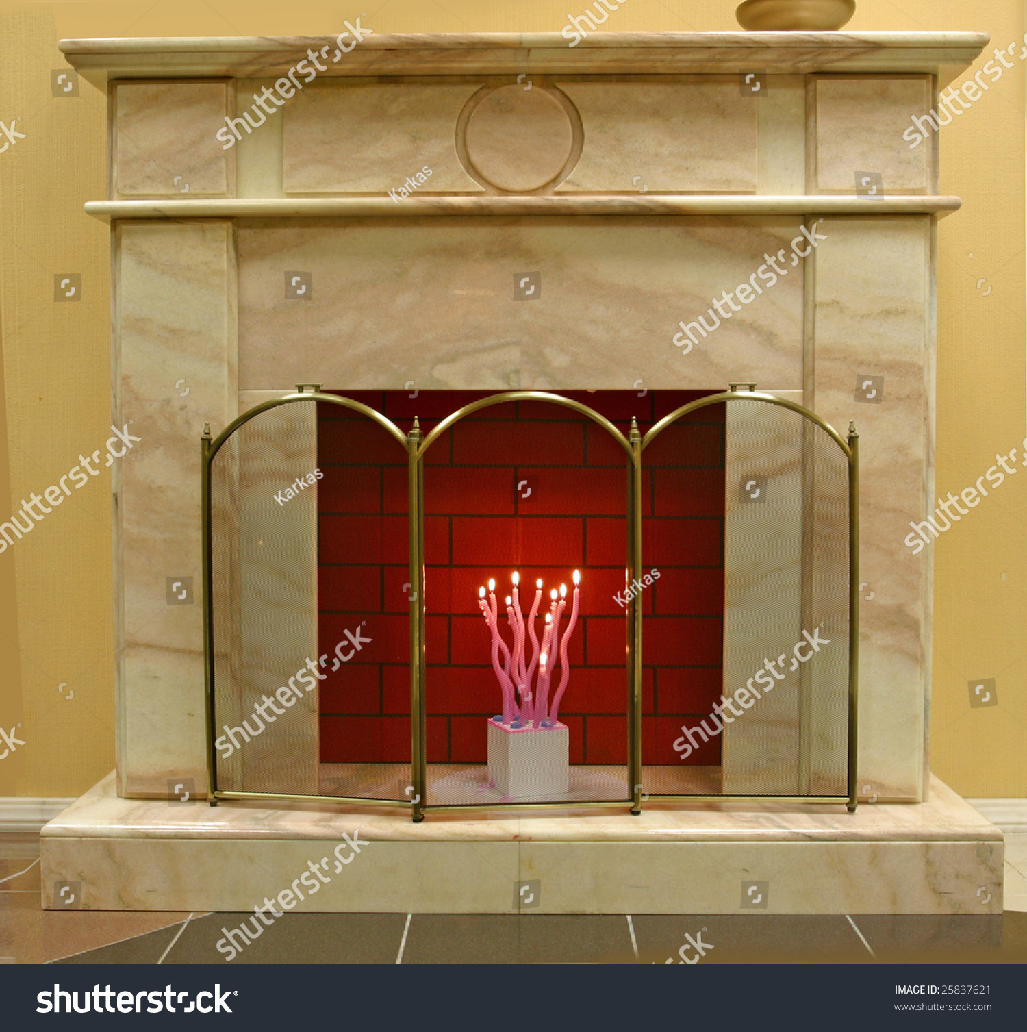 Mantelpiece Chimney Fireplace Fire Hearth Grate Stock Photo Edit