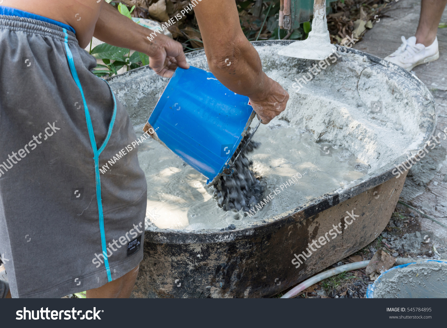 Manual Batching In Home,Hand Made,Mixing Stock Photo 545784895 ...