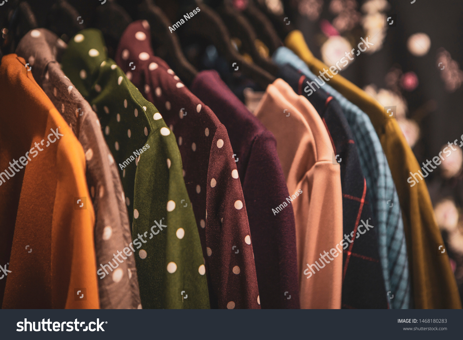 Many Clothes Hangers That Closely Located Stock Photo Edit Now