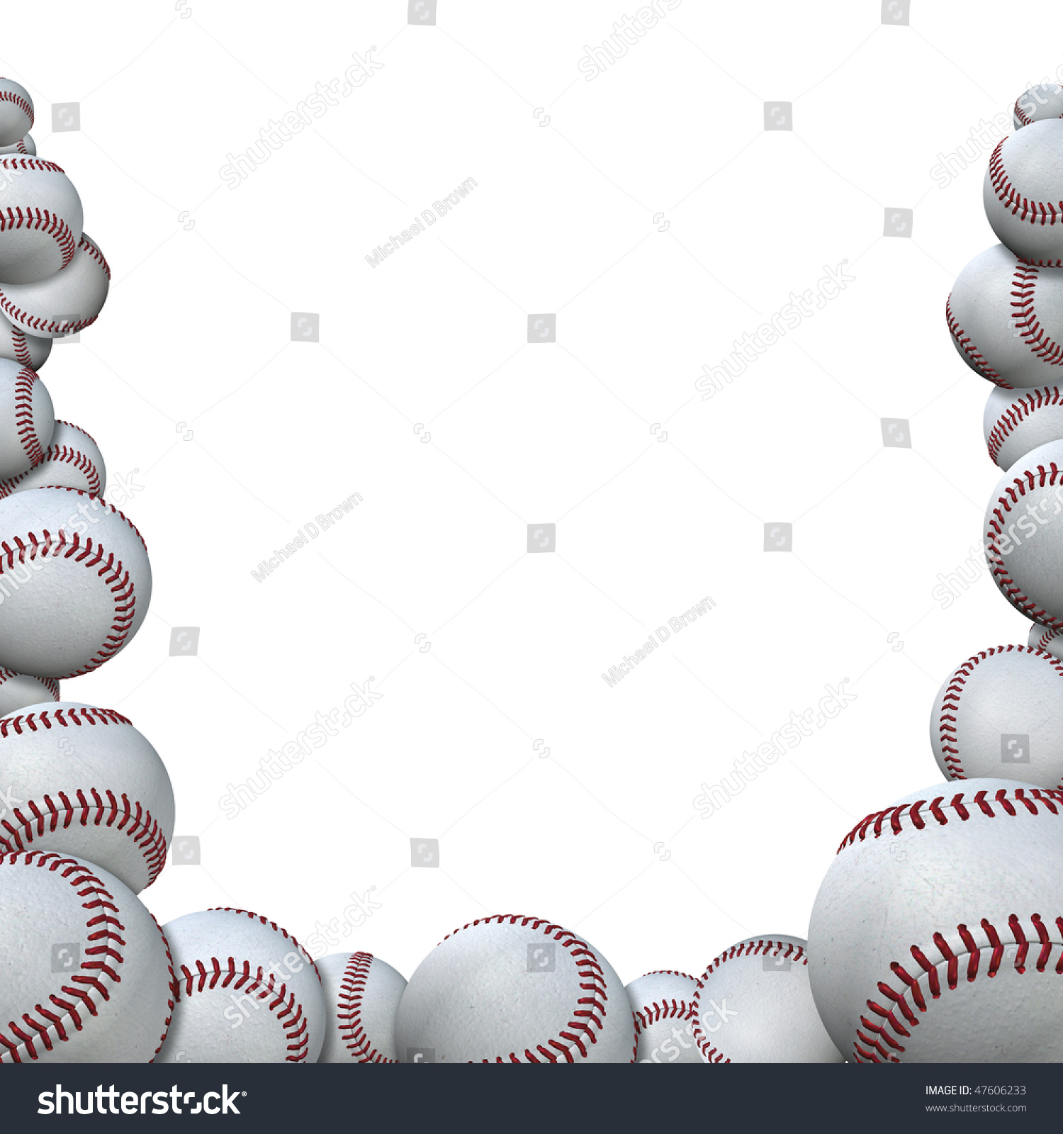 Baseballs Border Clip Art Page Border And Vector Graphics