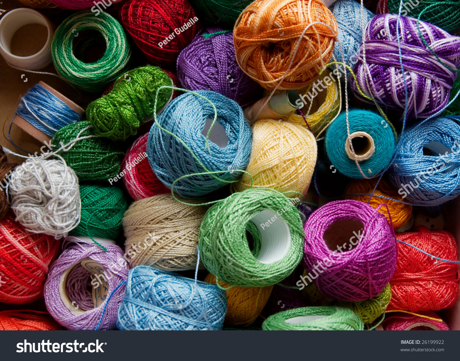 Many Different Colored Threads Stock Photo 26199922 : Shutterstock