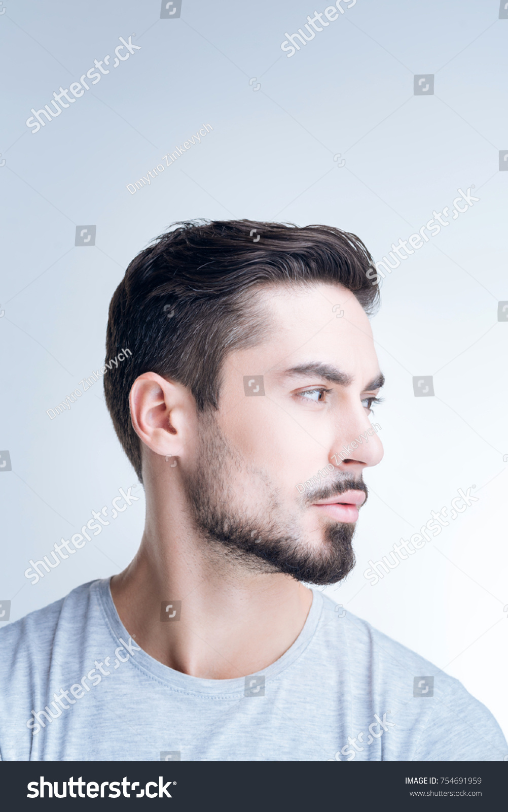 Man with his head turned Man with his head turned