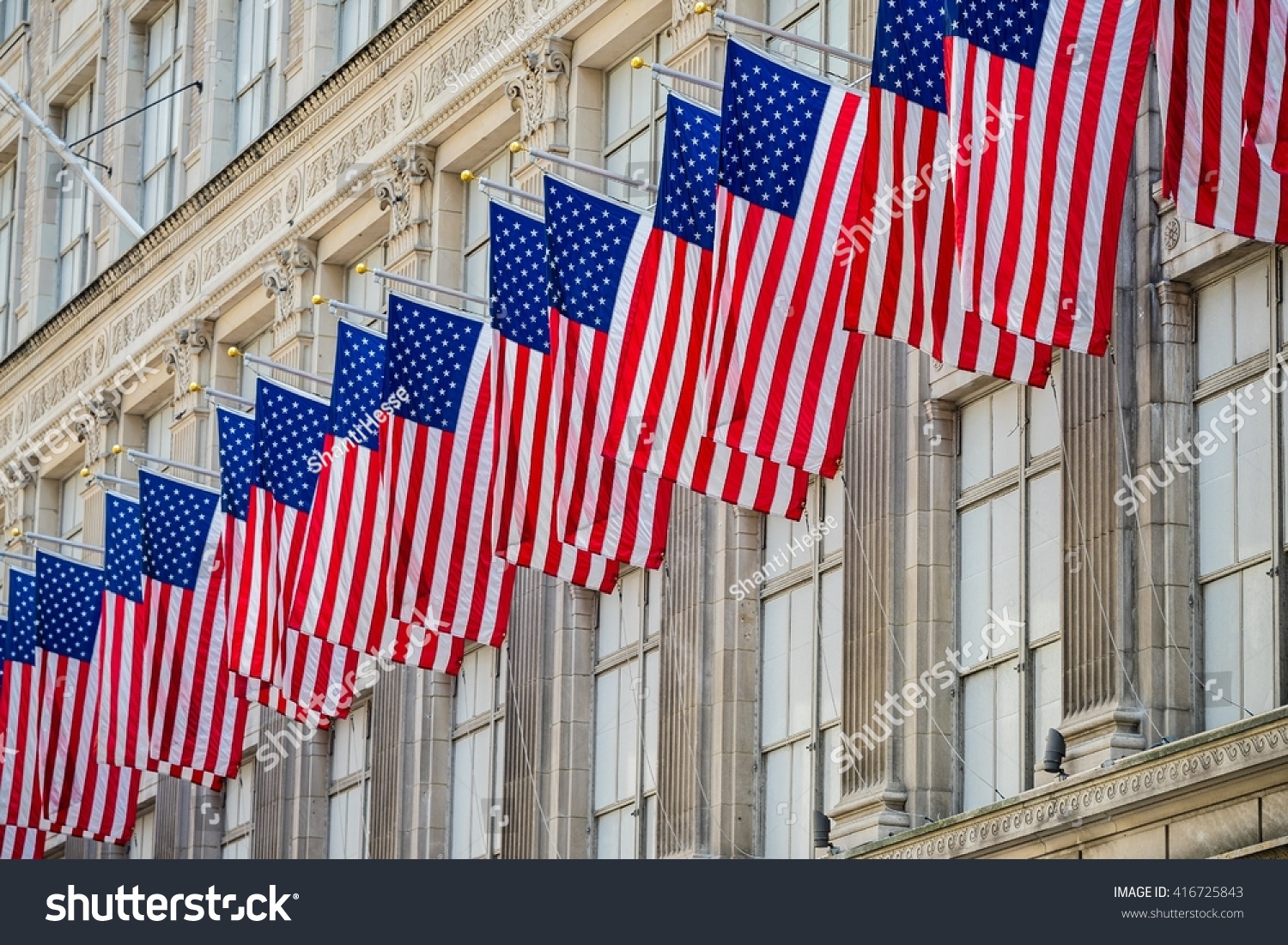 flags on houses