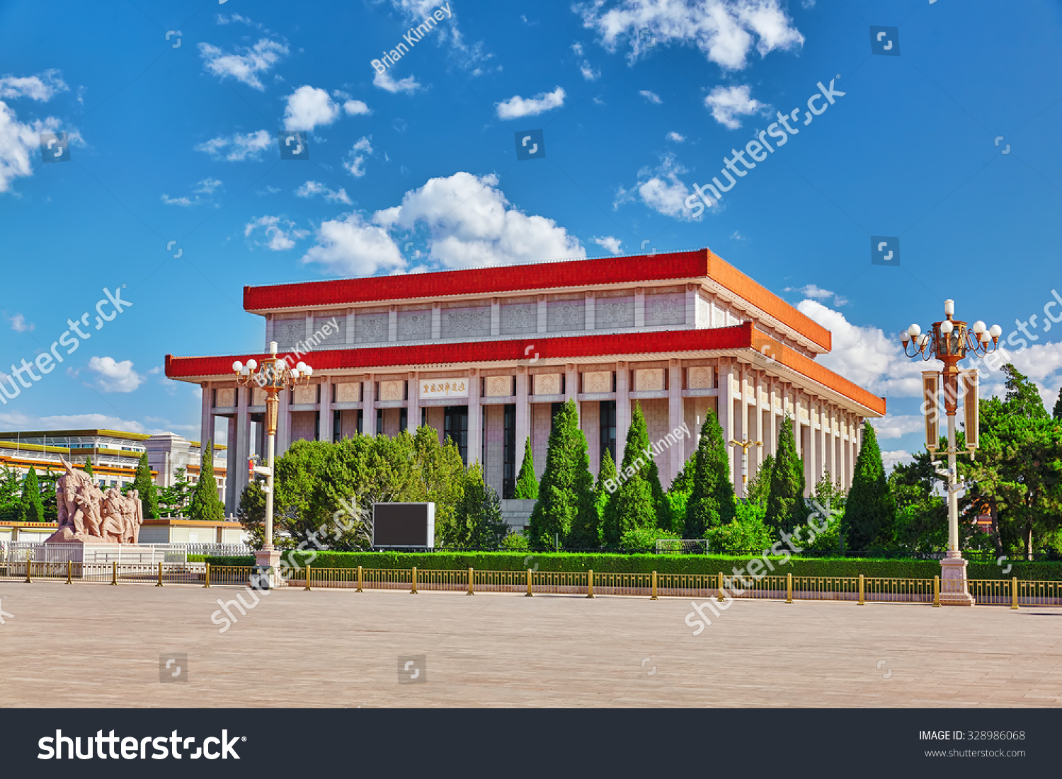 Mao Zedong Mausoleum On Tiananmen Square Buildings Landmarks Stock Image