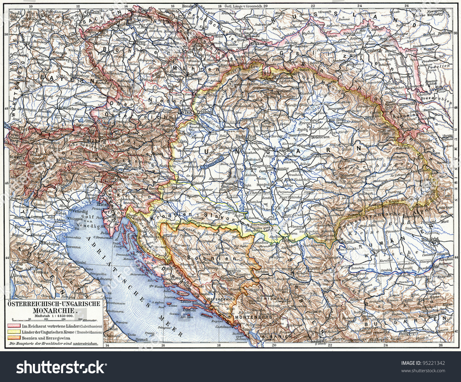 Map Of Austro-Hungarian Monarchy. Publication Of The Book 